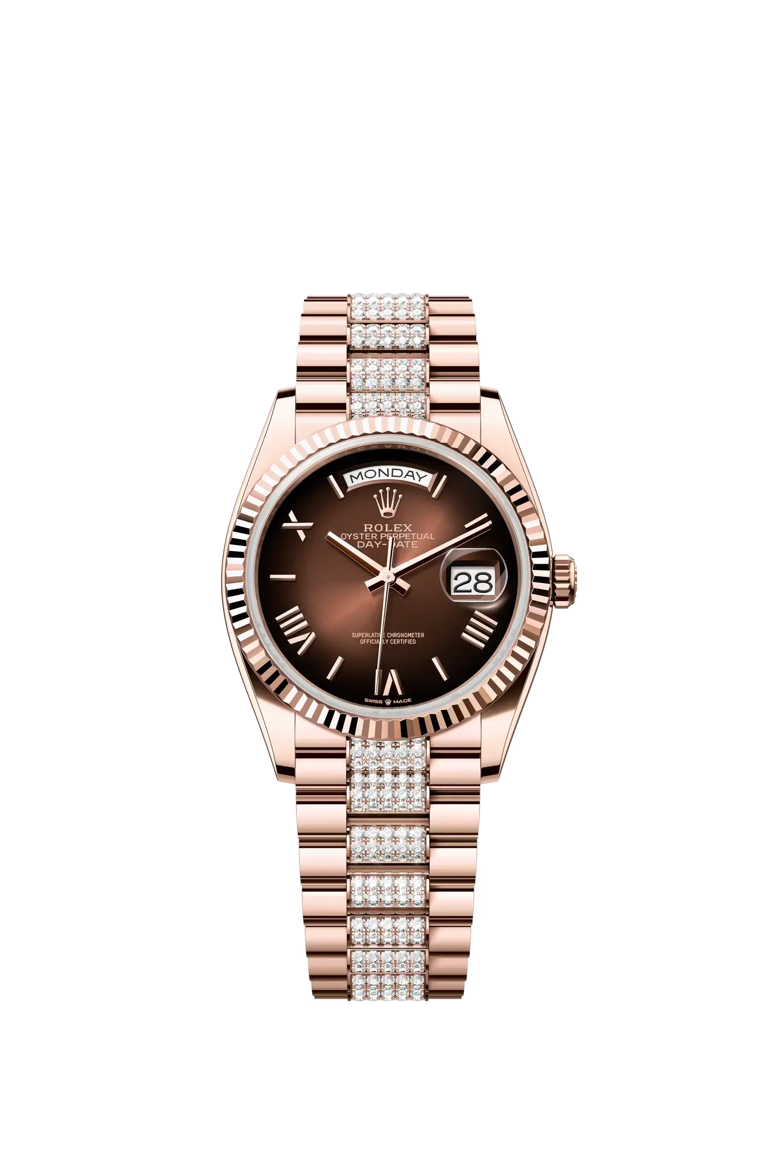Day-Date 36  Oyster, 36 mm, Everose gold  Reference 128235