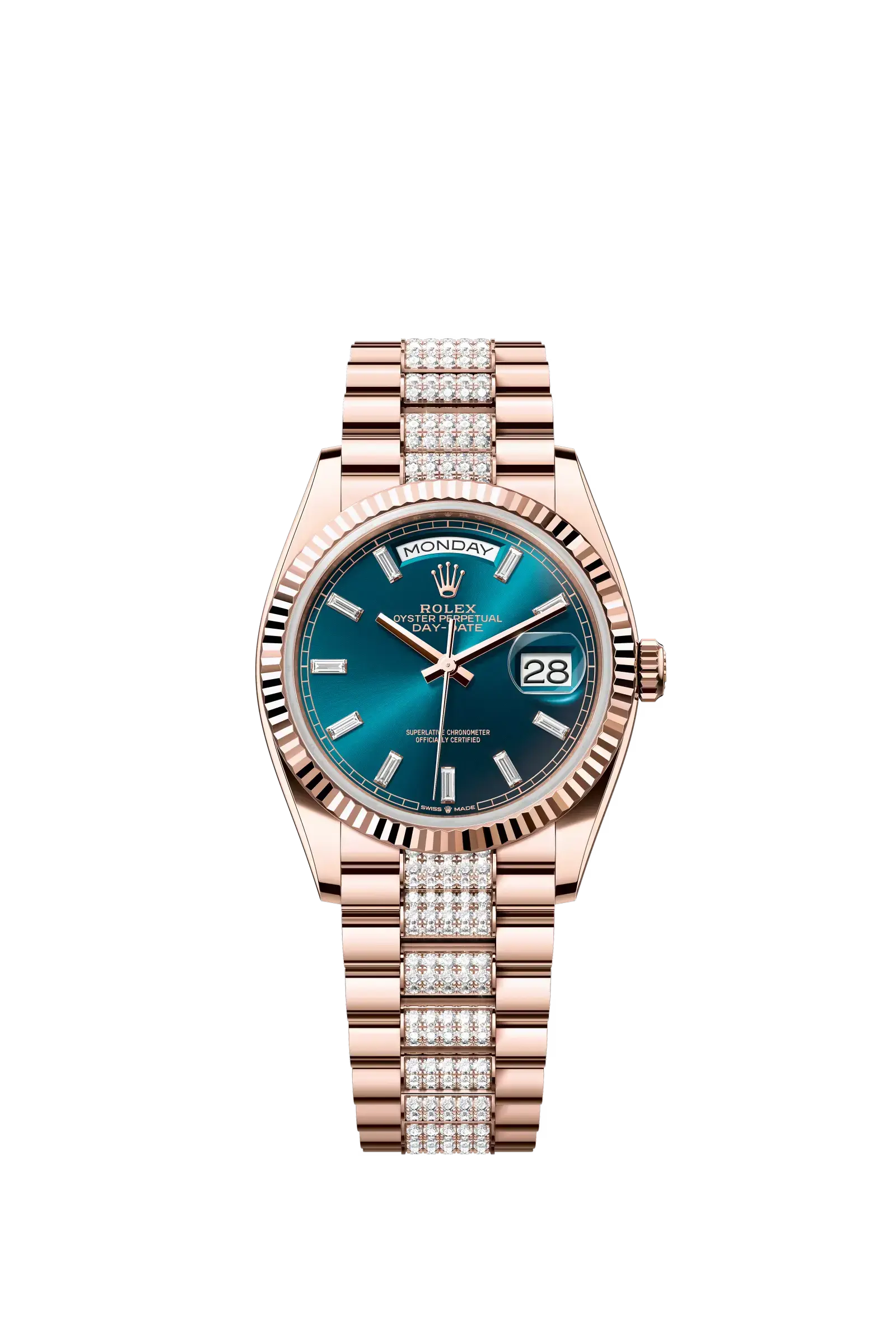Day-Date 36  Oyster, 36 mm, Everose gold  Reference 128235