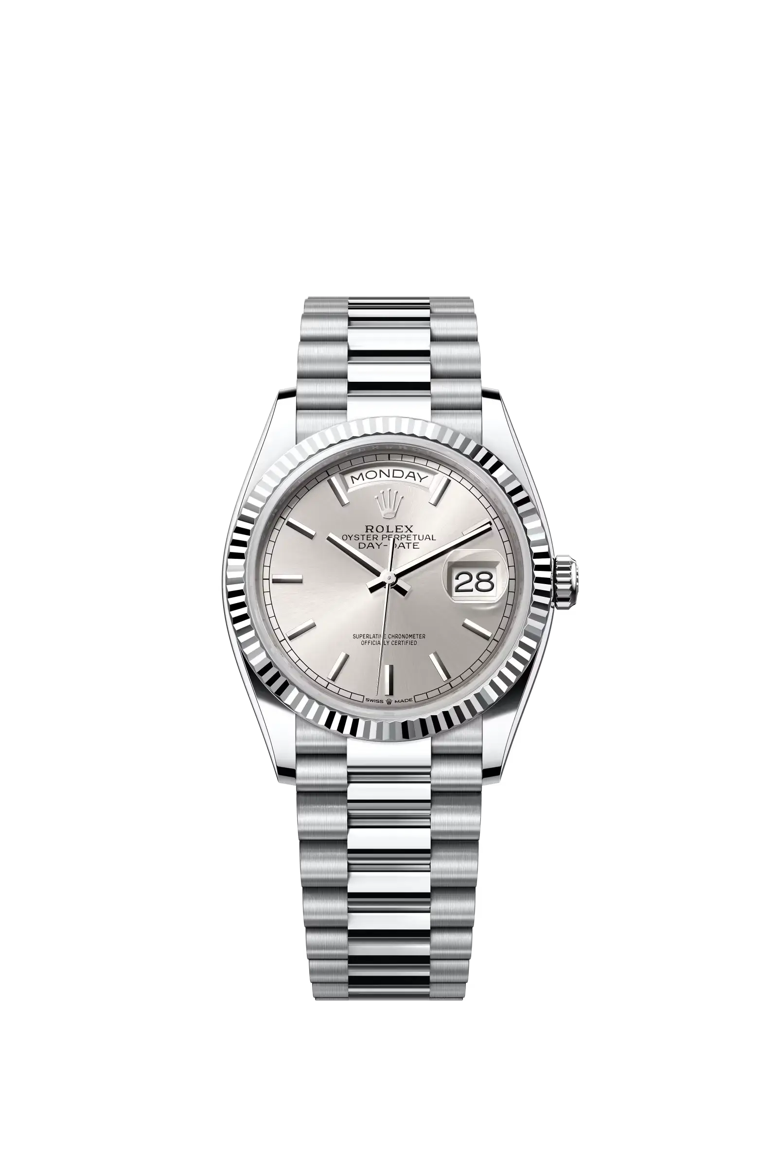 Day-Date 36  Oyster, 36 mm, platinum  Reference 128236 — main photo