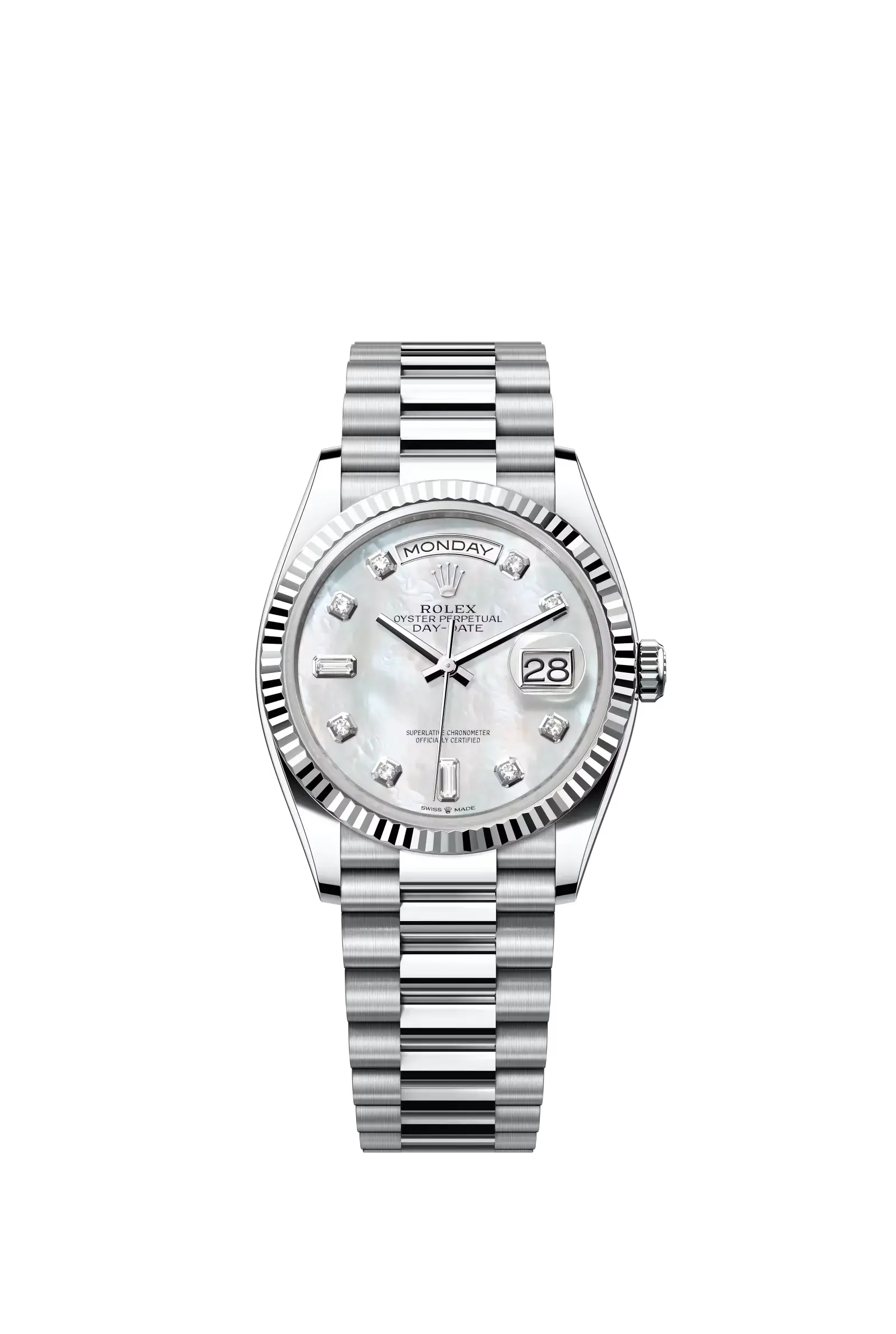 Day-Date 36  Oyster, 36 mm, platinum  Reference 128236 — main photo