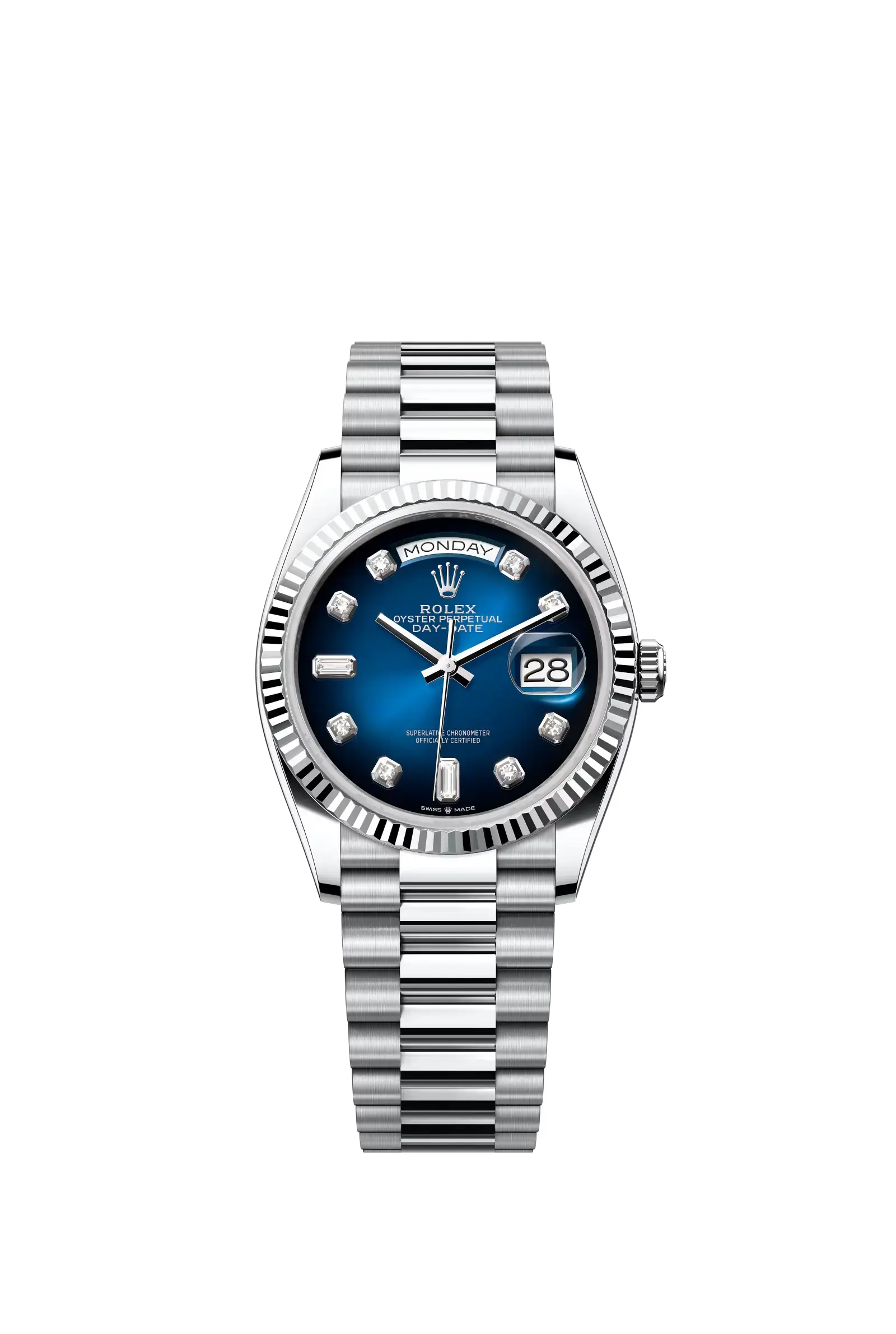 Day-Date 36  Oyster, 36 mm, platinum  Reference 128236 — main photo