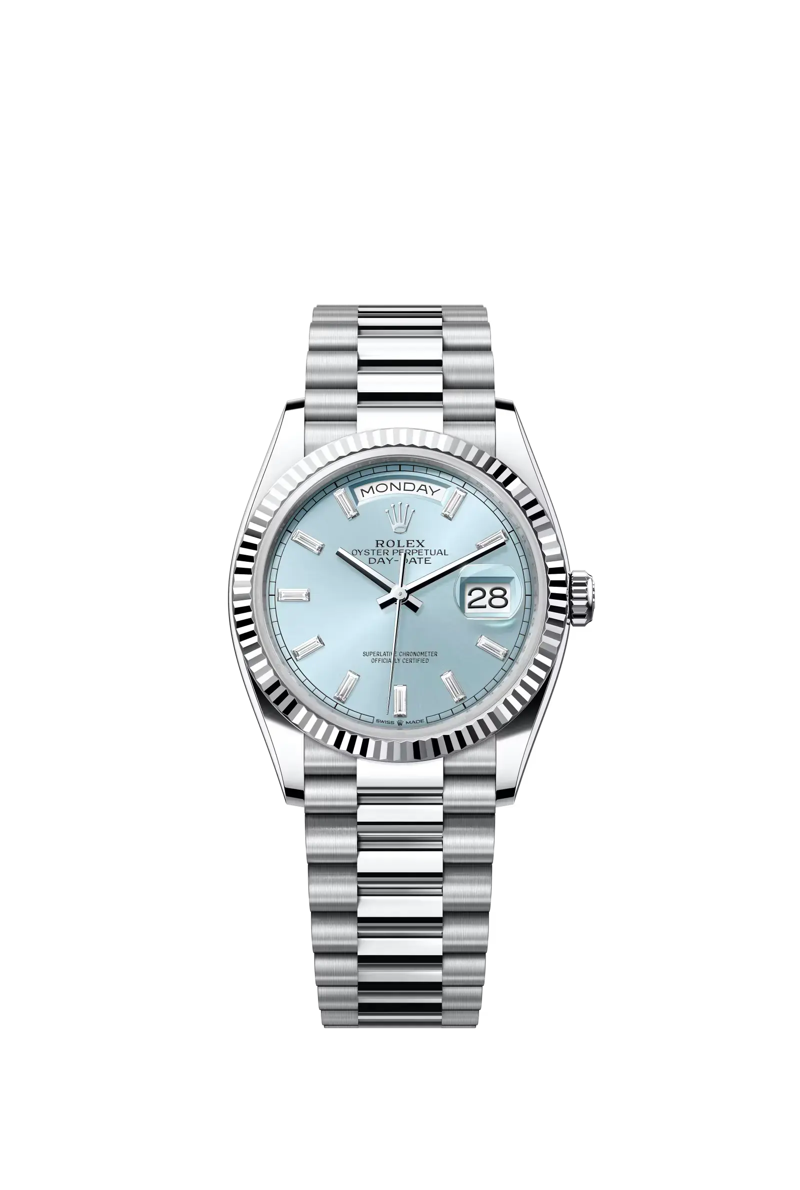 Day-Date 36  Oyster, 36 mm, platinum  Reference 128236 — main photo