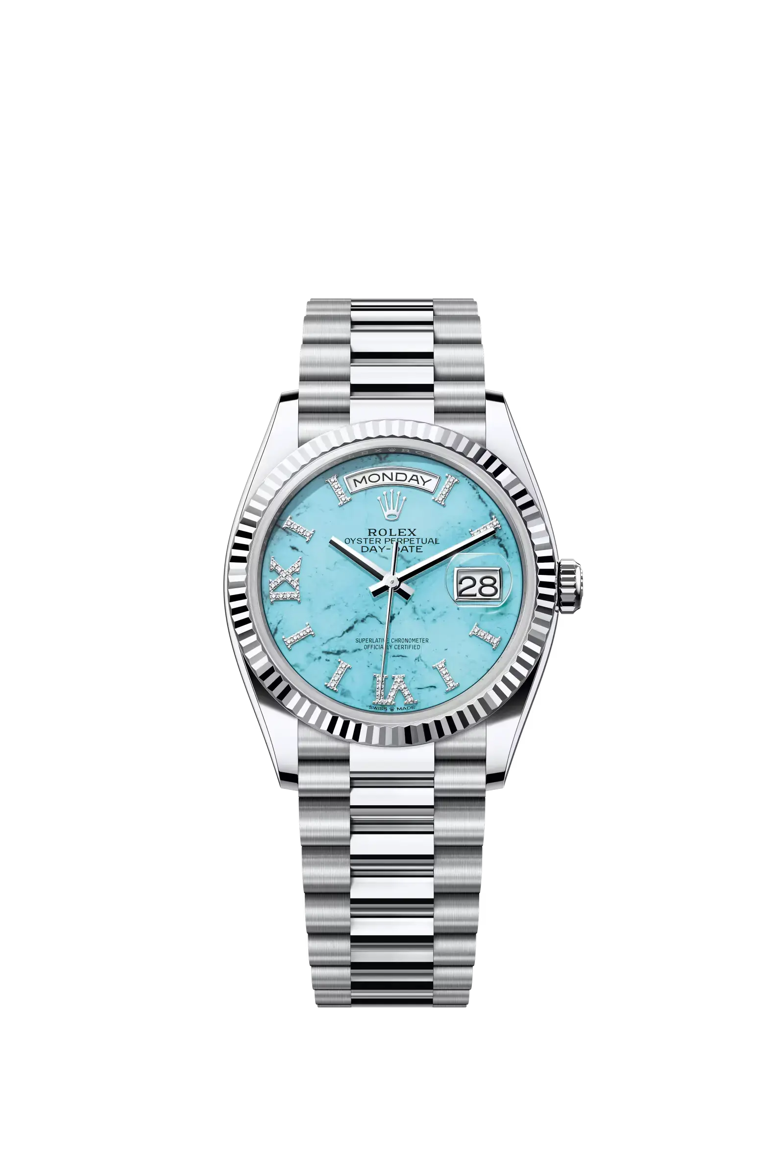 Day-Date 36  Oyster, 36 mm, platinum  Reference 128236 — main photo