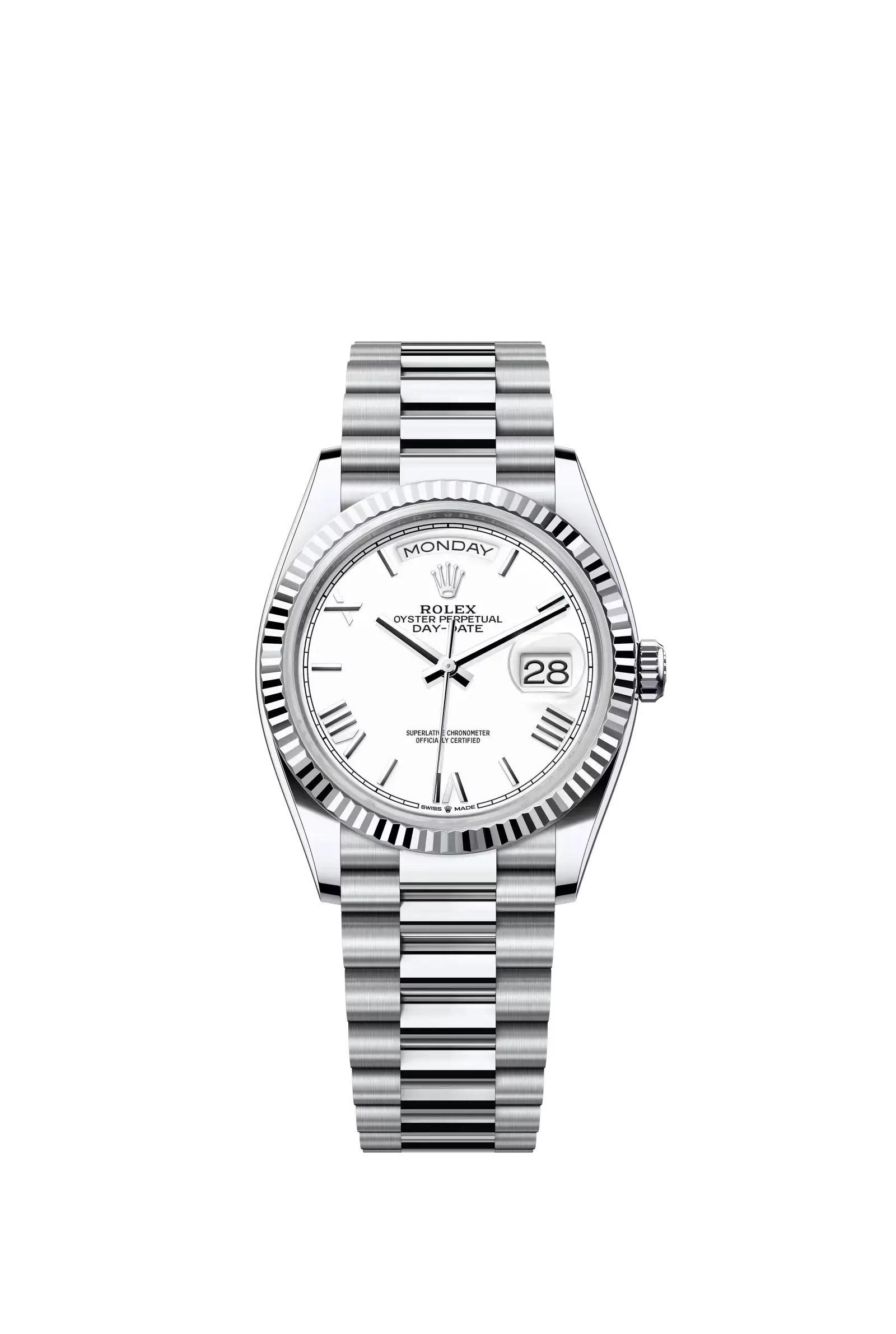 Day-Date 36  Oyster, 36 mm, platinum  Reference 128236 — main photo