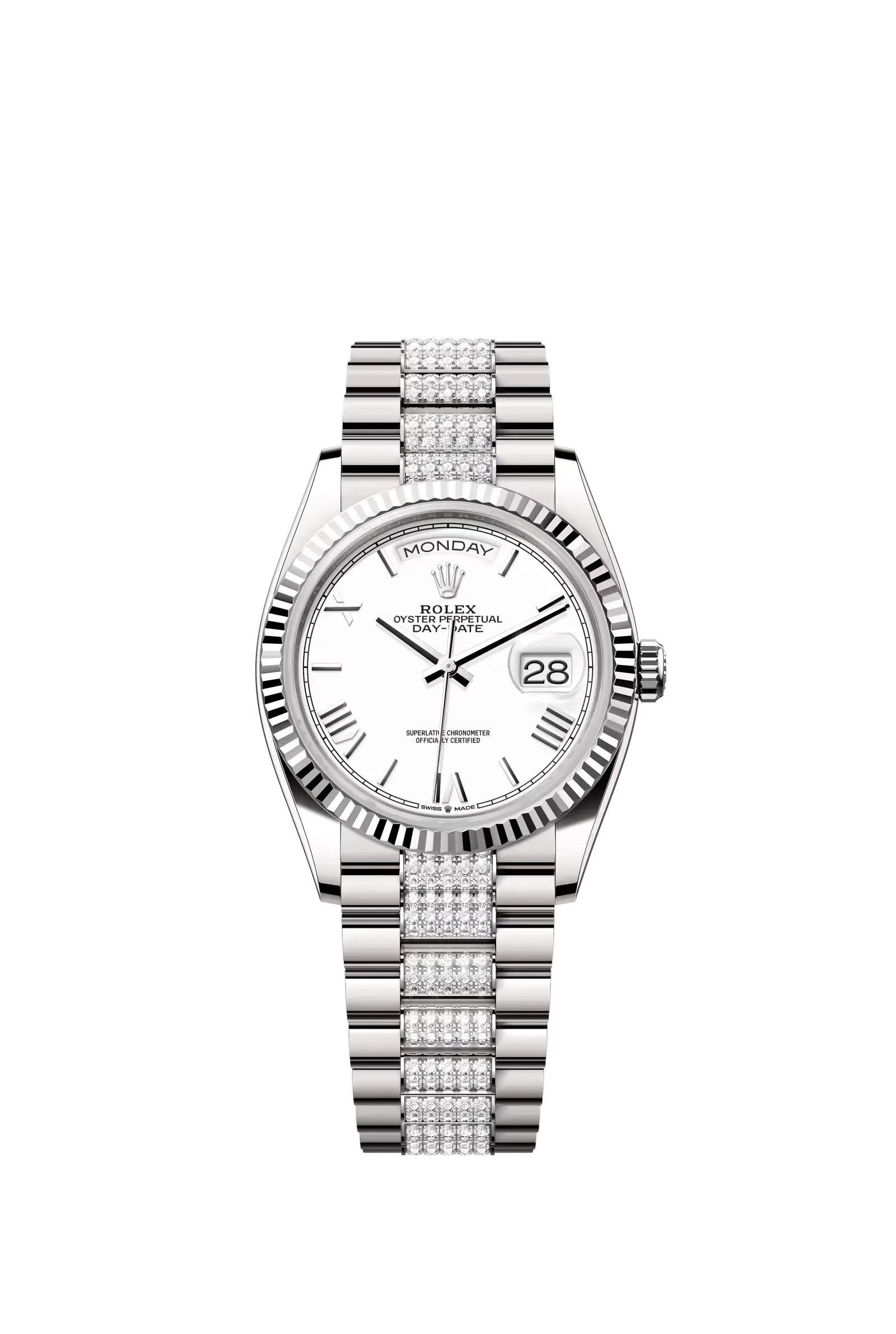 Day-Date 36  Oyster, 36 mm, white gold  Reference 128239
