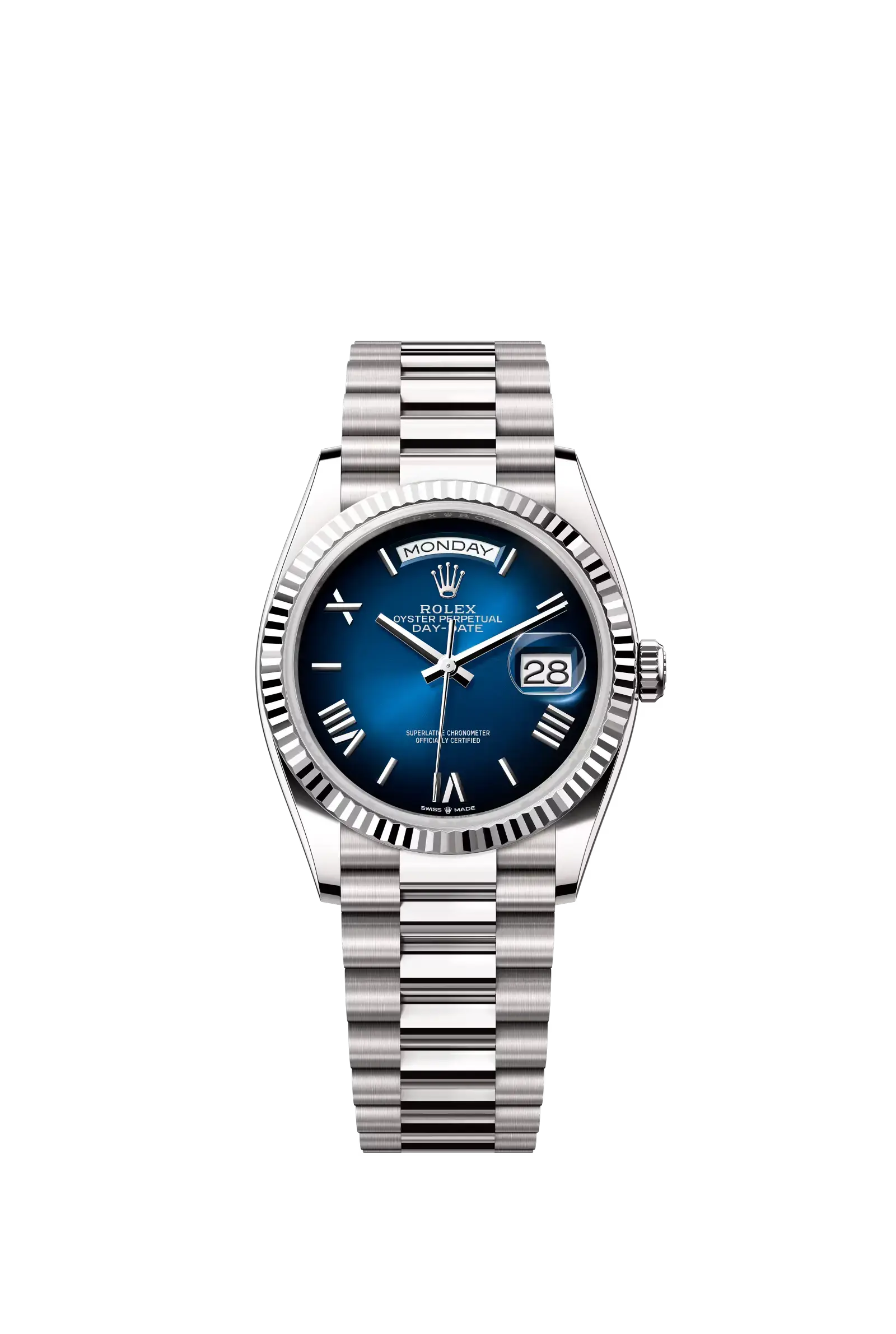 Day-Date 36  Oyster, 36 mm, white gold  Reference 128239