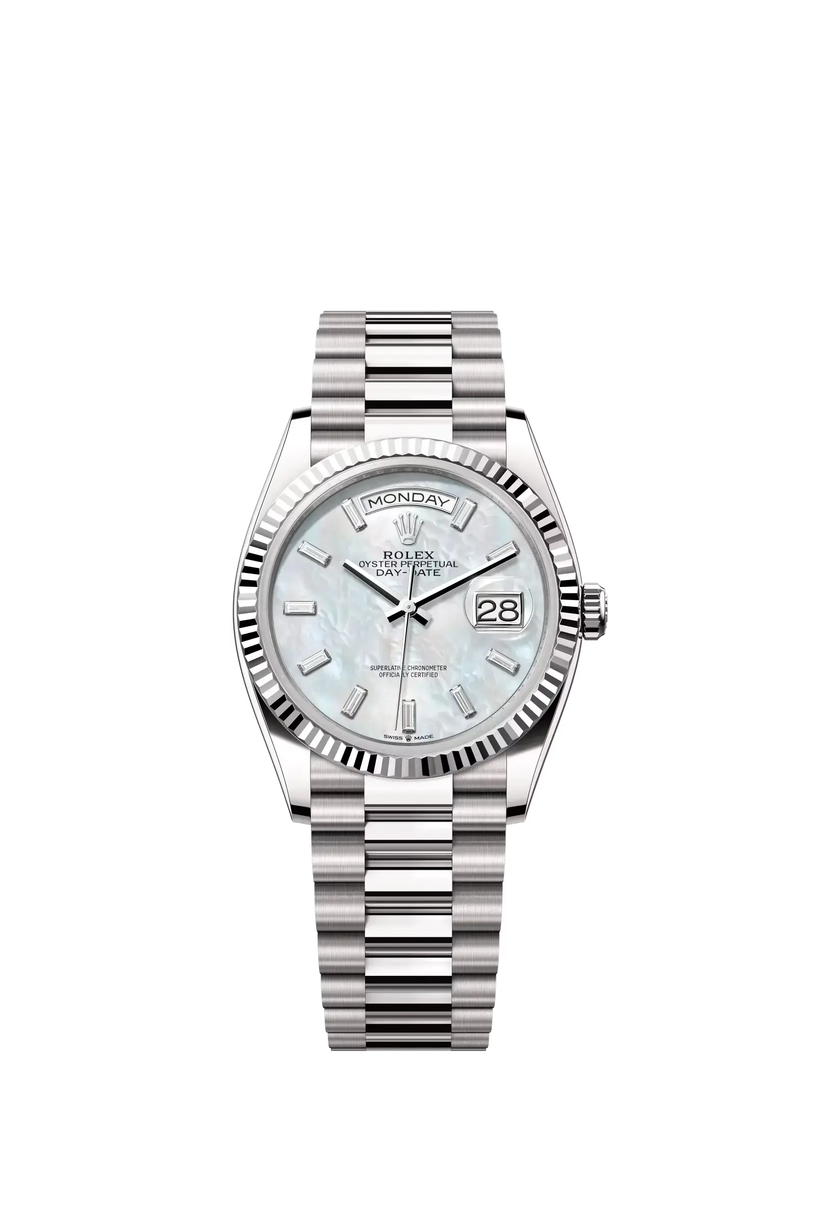 Day-Date 36  Oyster, 36 mm, white gold  Reference 128239