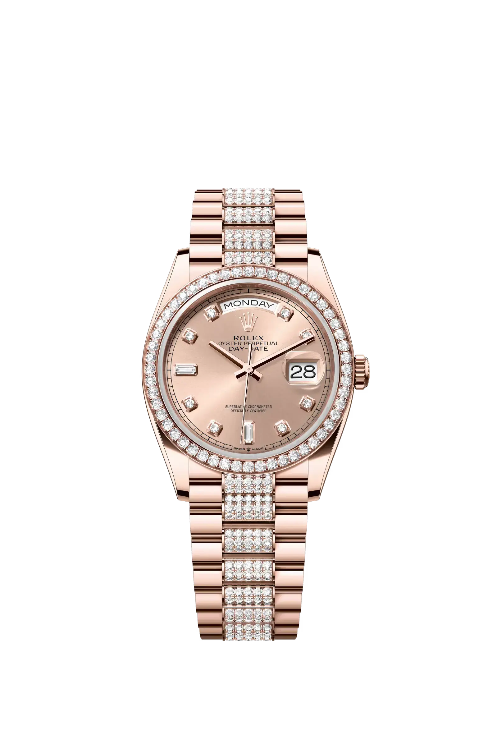 Day-Date 36  Oyster, 36 mm, Everose gold and diamonds  Reference 128345RBR — main photo