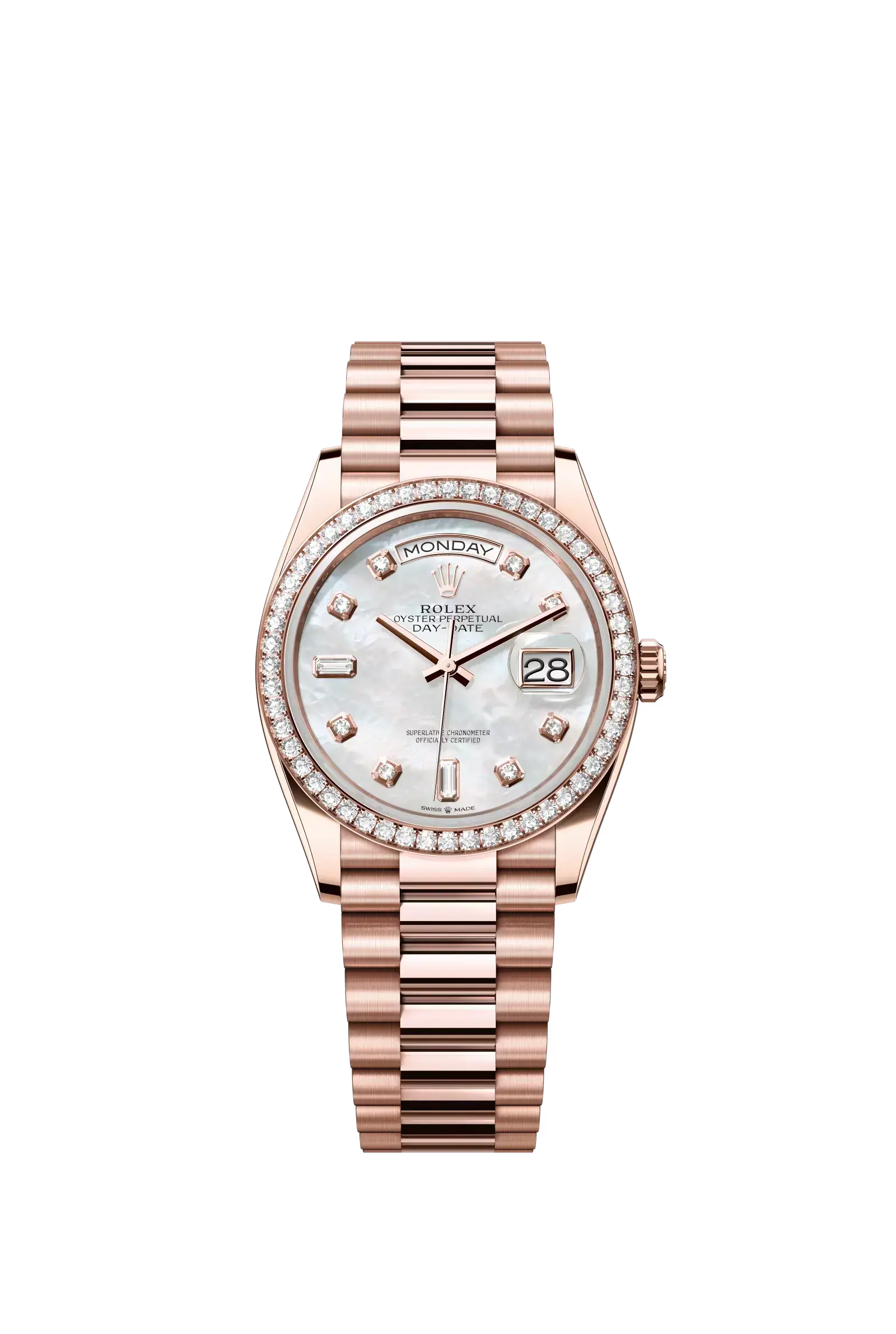 Day-Date 36  Oyster, 36 mm, Everose gold and diamonds  Reference 128345RBR — main photo
