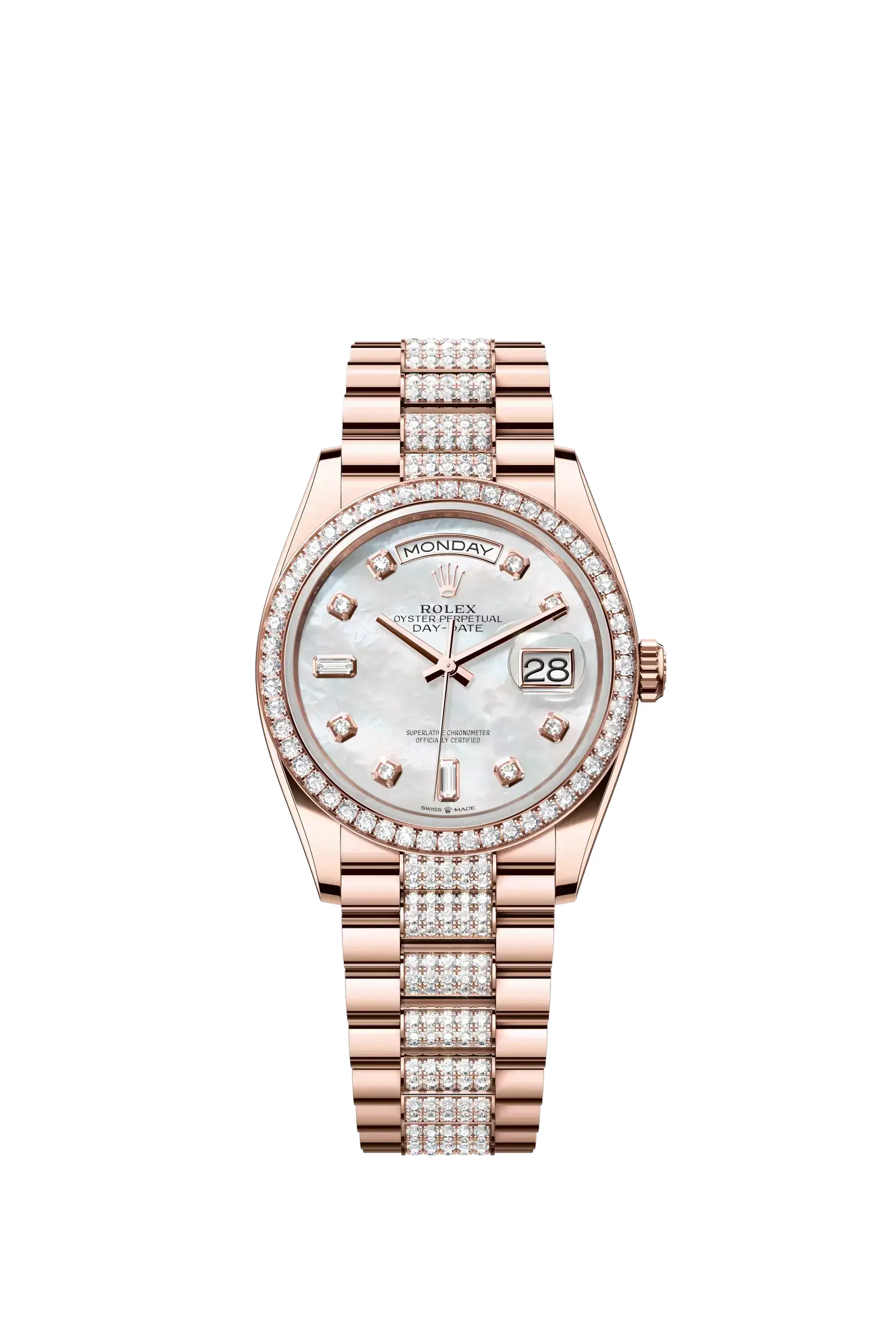 Day-Date 36  Oyster, 36 mm, Everose gold and diamonds  Reference 128345RBR — main photo
