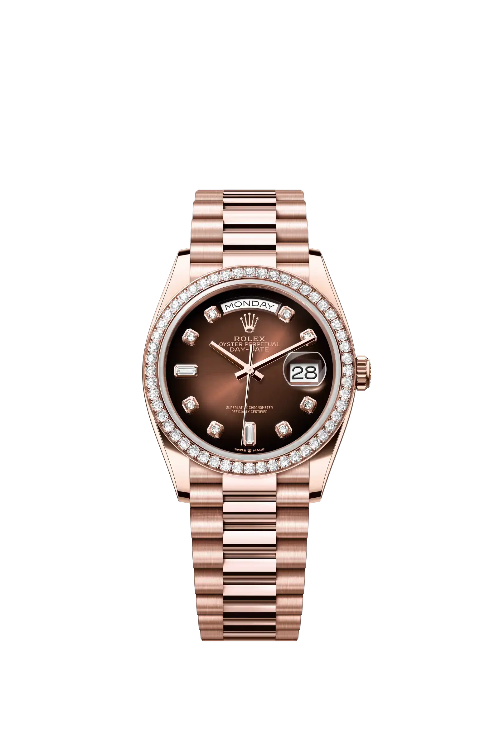 Day-Date 36  Oyster, 36 mm, Everose gold and diamonds  Reference 128345RBR — main photo