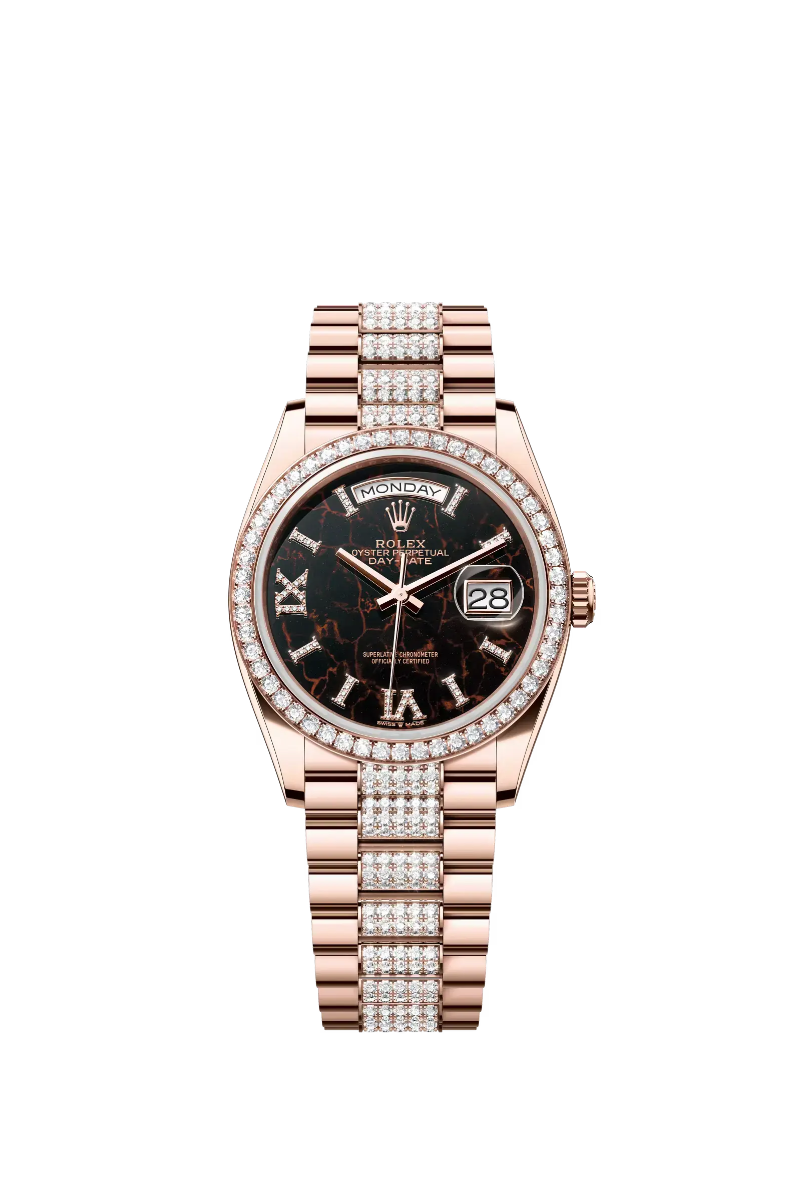 Day-Date 36  Oyster, 36 mm, Everose gold and diamonds  Reference 128345RBR — main photo