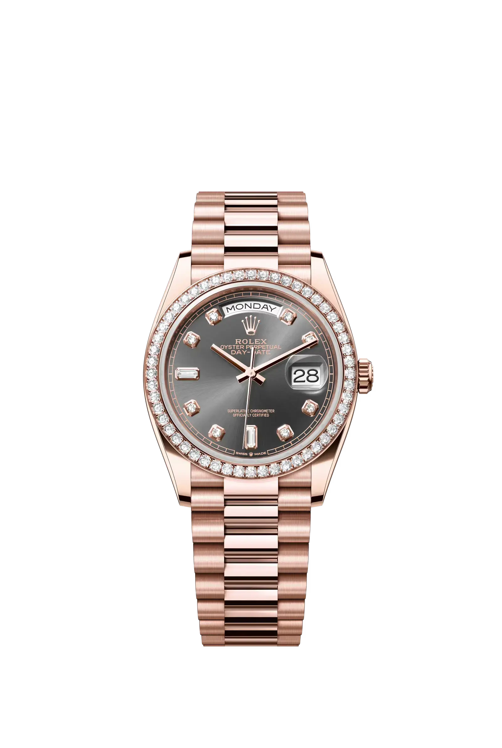 Day-Date 36  Oyster, 36 mm, Everose gold and diamonds  Reference 128345RBR — main photo