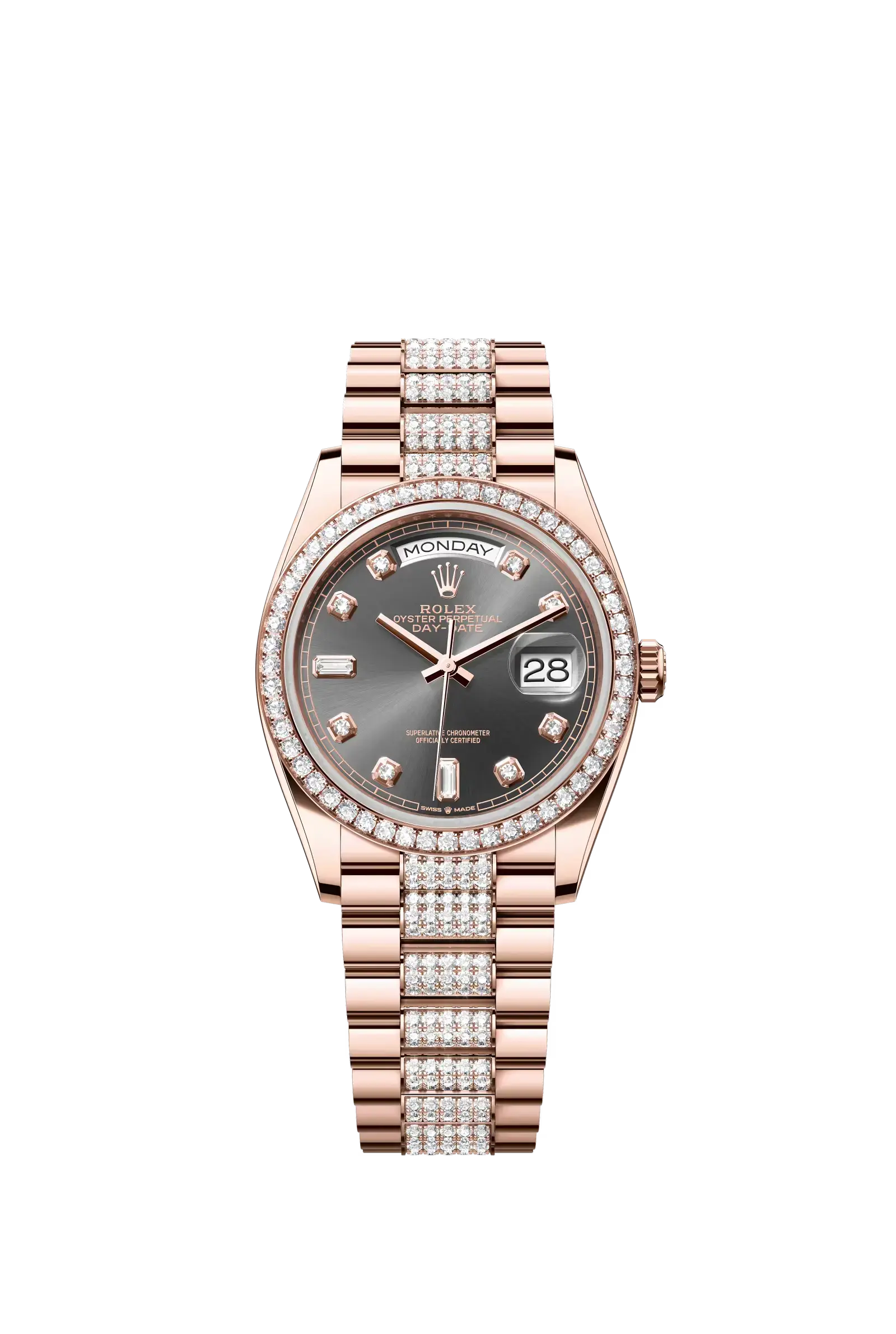 Day-Date 36  Oyster, 36 mm, Everose gold and diamonds  Reference 128345RBR — main photo