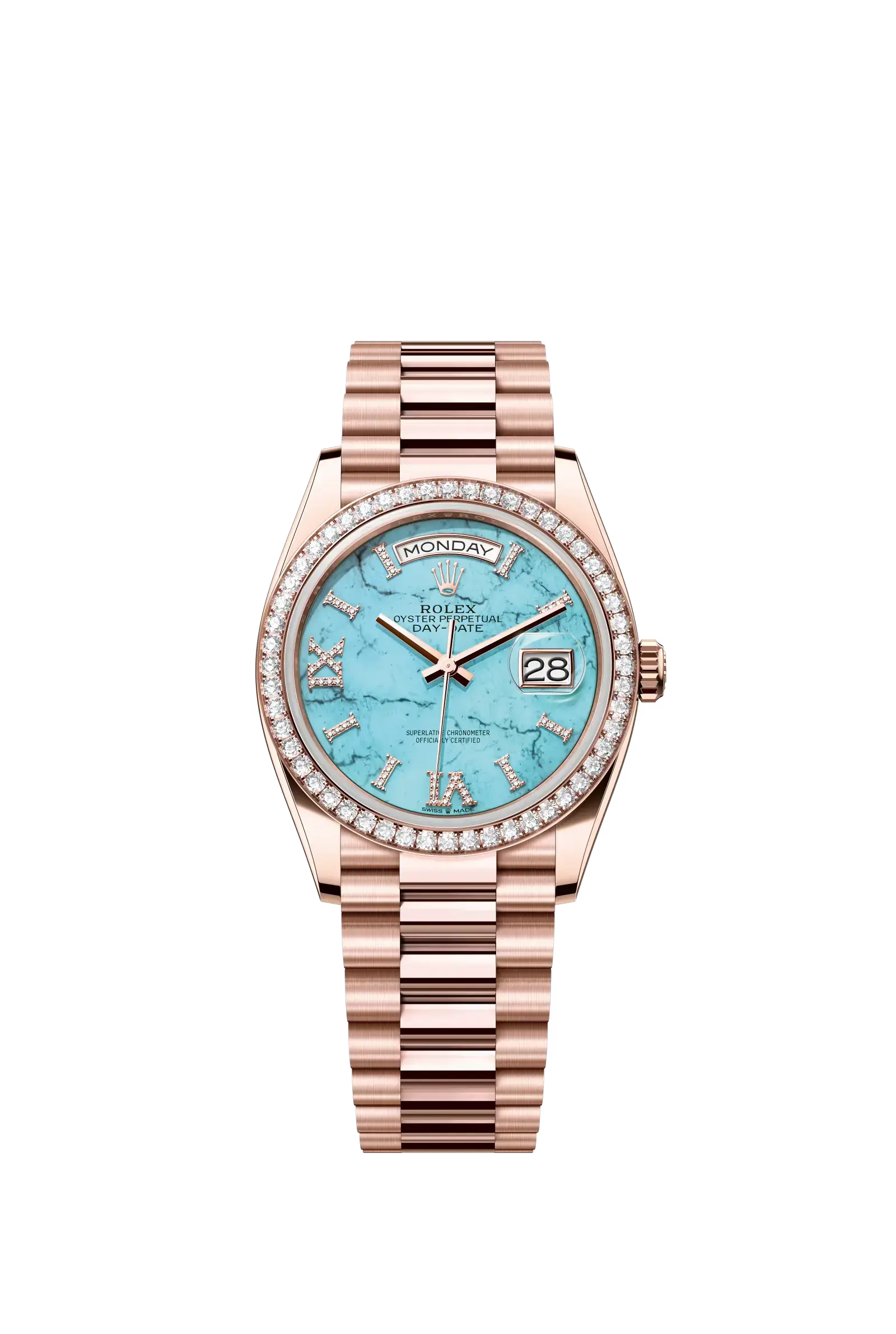 Day-Date 36  Oyster, 36 mm, Everose gold and diamonds  Reference 128345RBR — main photo