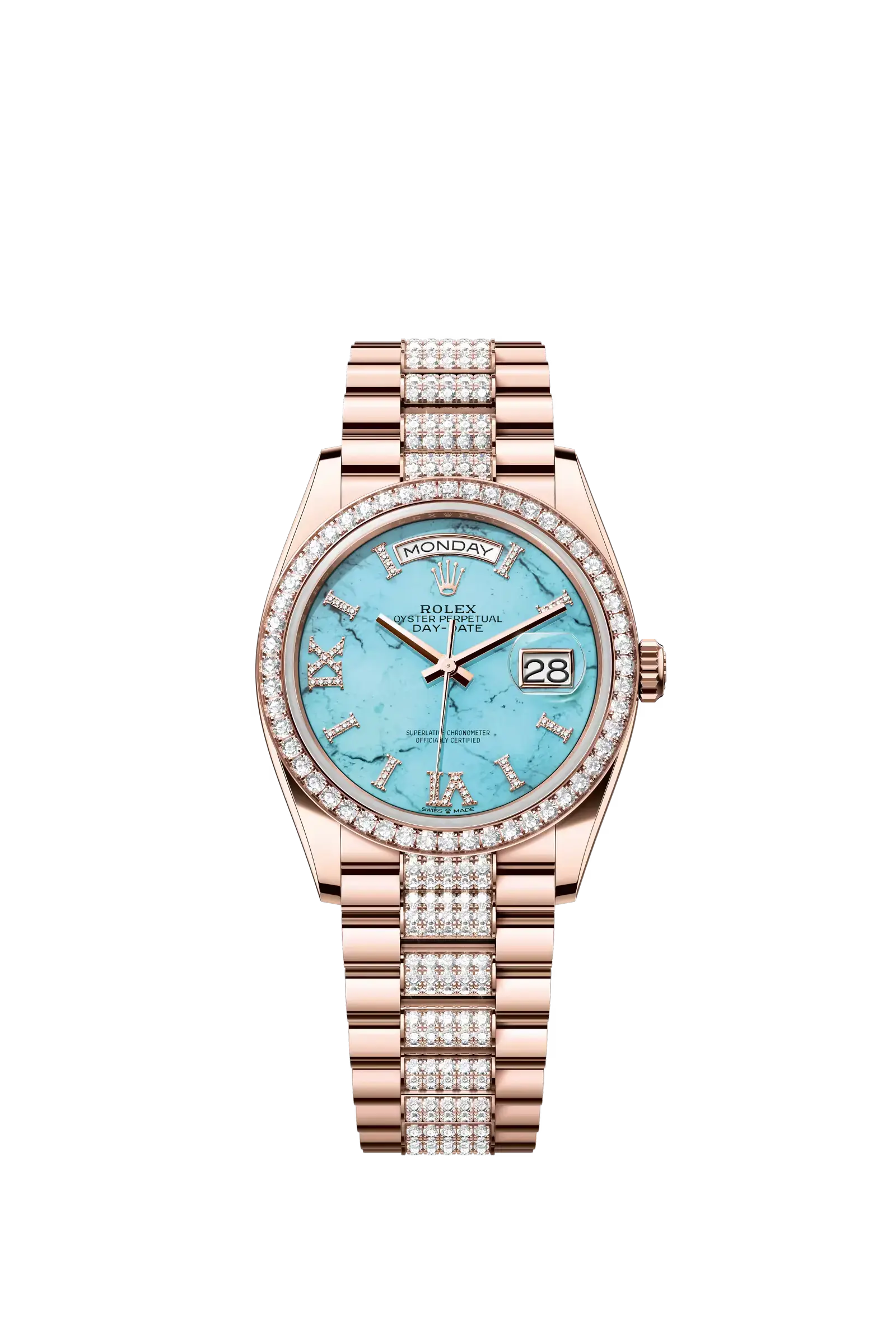 Day-Date 36  Oyster, 36 mm, Everose gold and diamonds  Reference 128345RBR — main photo