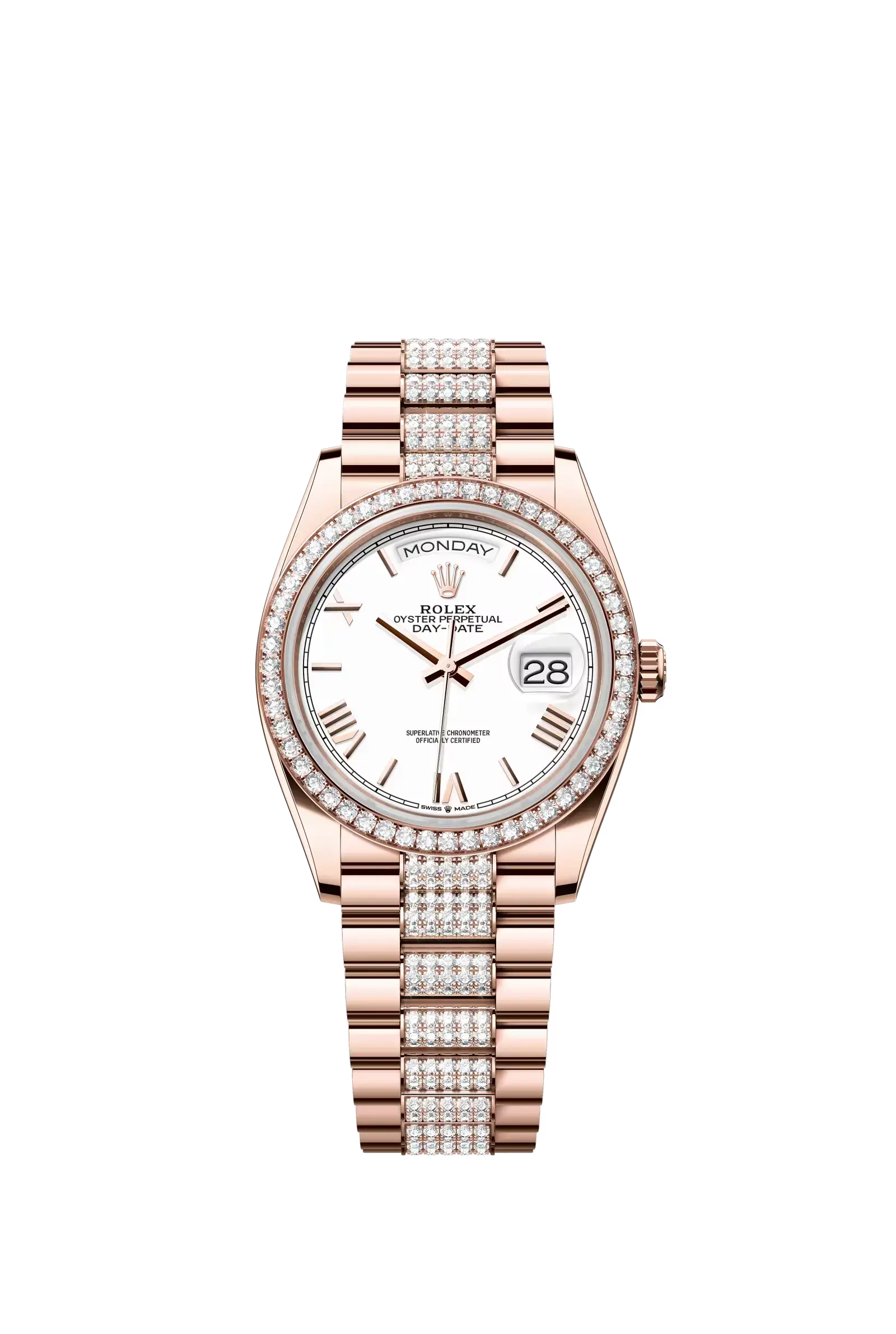 Day-Date 36  Oyster, 36 mm, Everose gold and diamonds  Reference 128345RBR