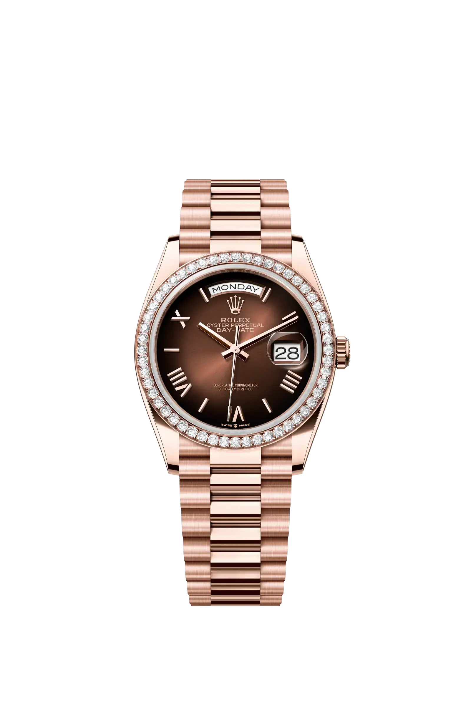 Day-Date 36  Oyster, 36 mm, Everose gold and diamonds  Reference 128345RBR