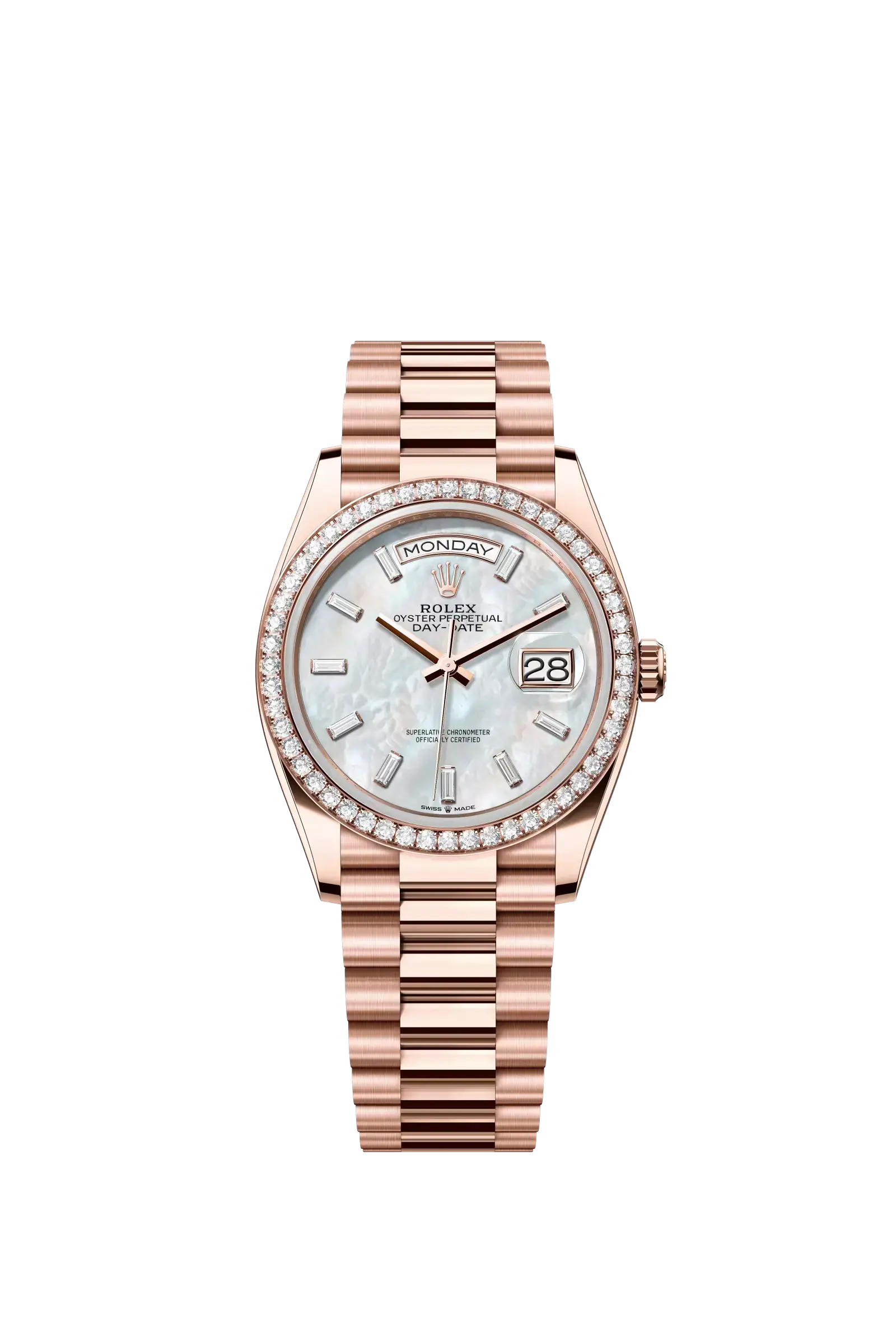 Day-Date 36  Oyster, 36 mm, Everose gold and diamonds  Reference 128345RBR