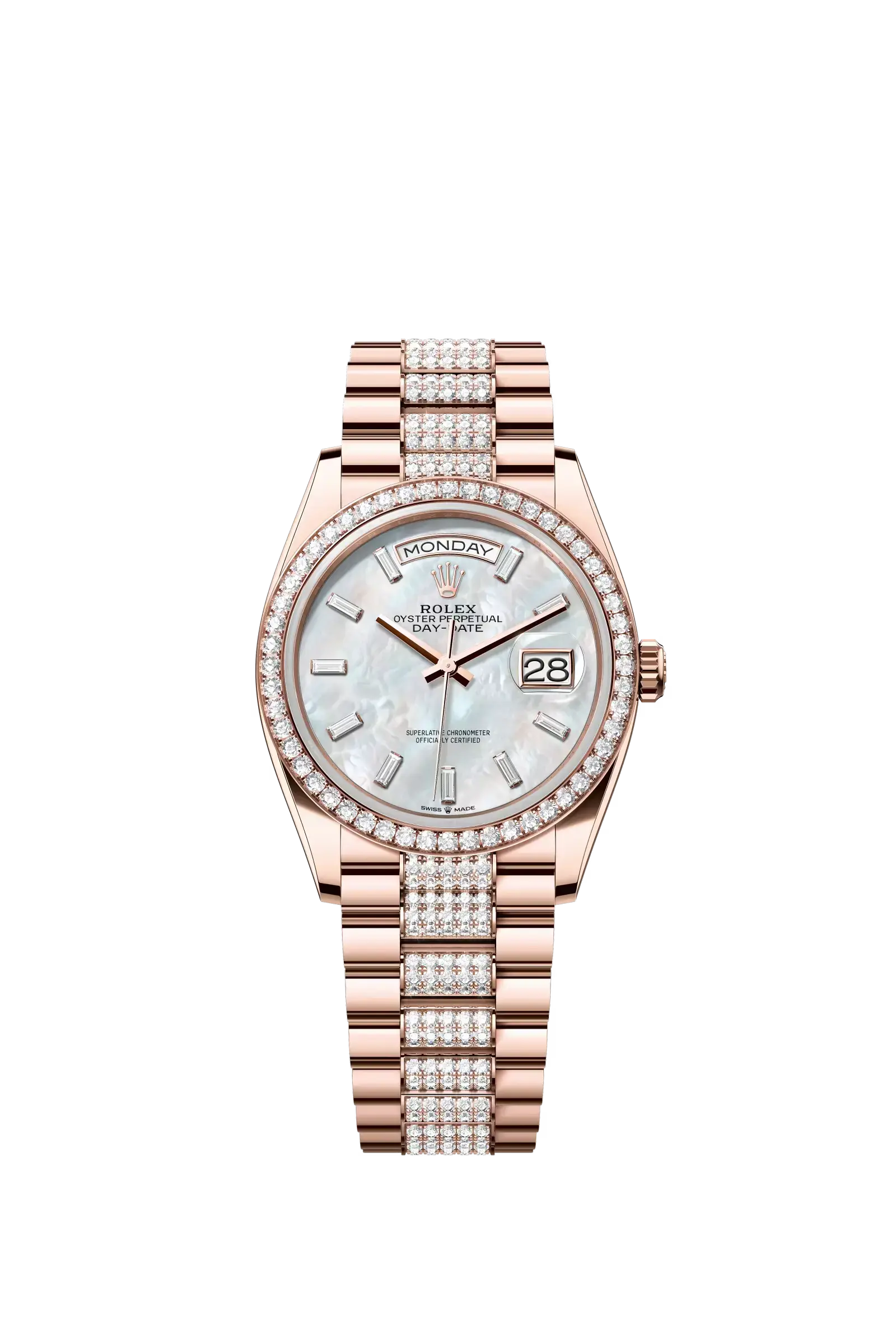 Day-Date 36  Oyster, 36 mm, Everose gold and diamonds  Reference 128345RBR — main photo