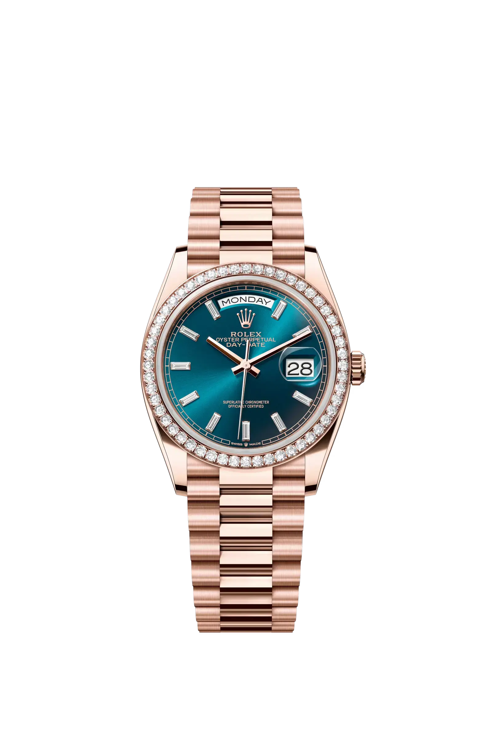 Day-Date 36  Oyster, 36 mm, Everose gold and diamonds  Reference 128345RBR