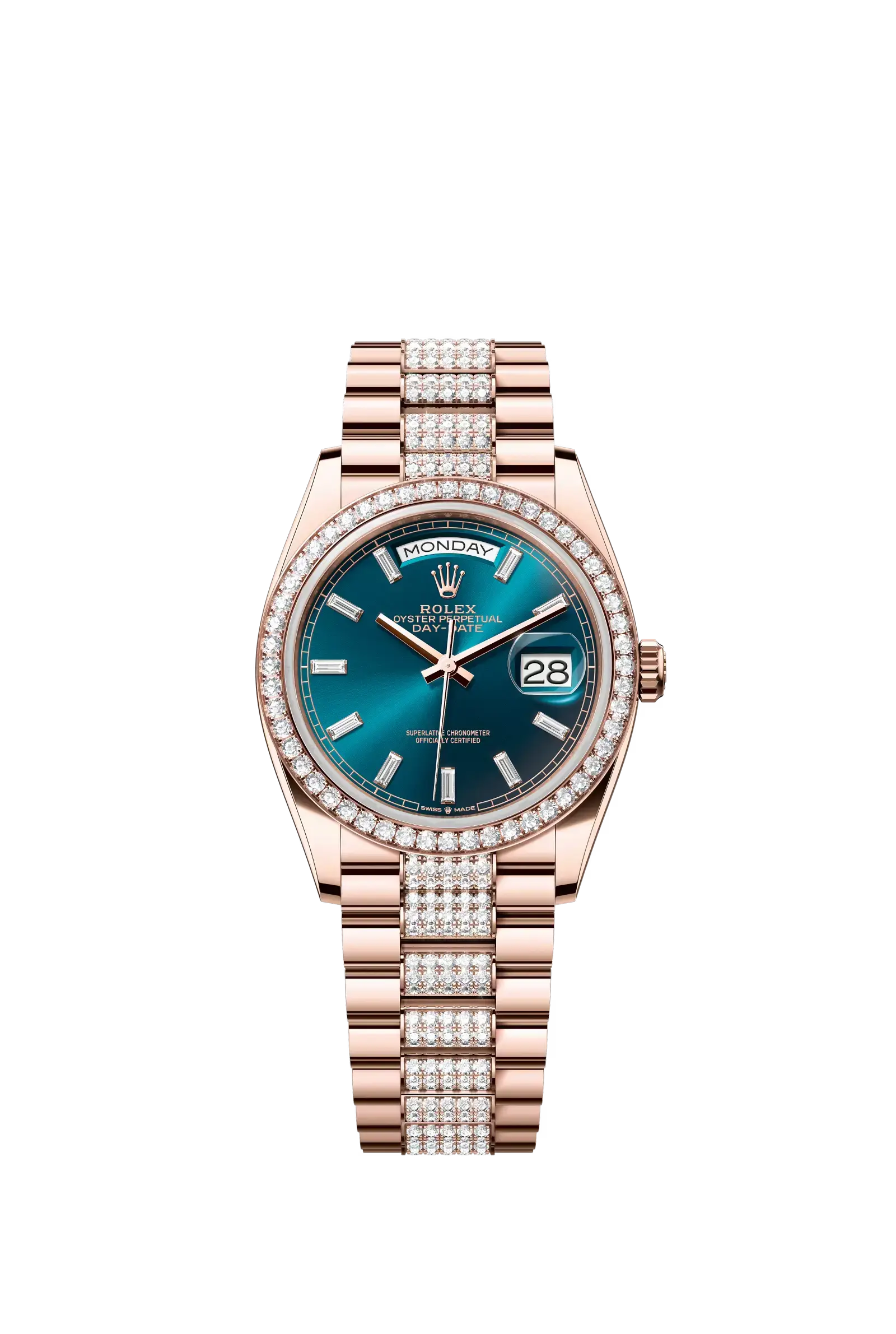 Day-Date 36  Oyster, 36 mm, Everose gold and diamonds  Reference 128345RBR