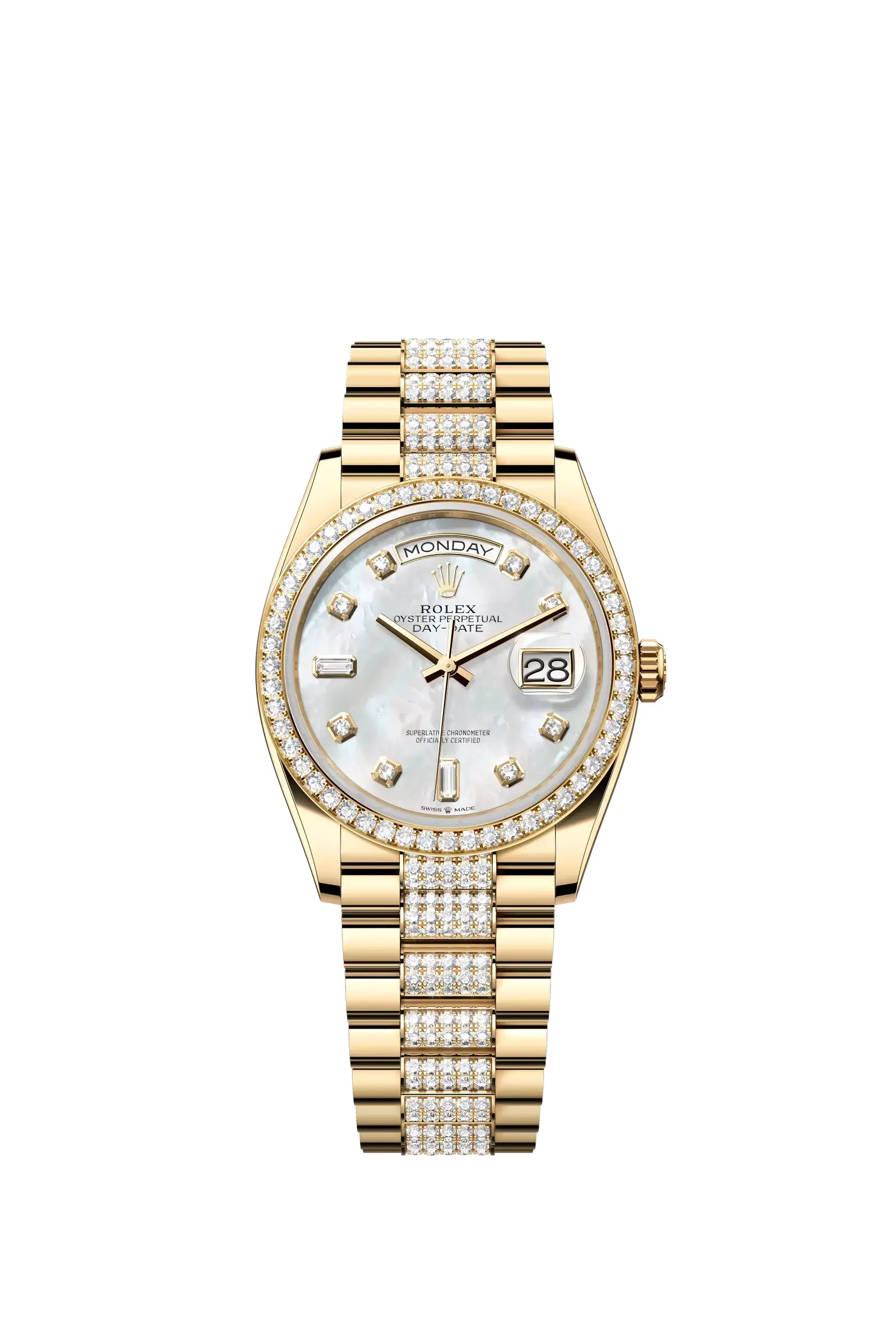 Day-Date 36  Oyster, 36 mm, yellow gold and diamonds  Reference 128348RBR — main photo