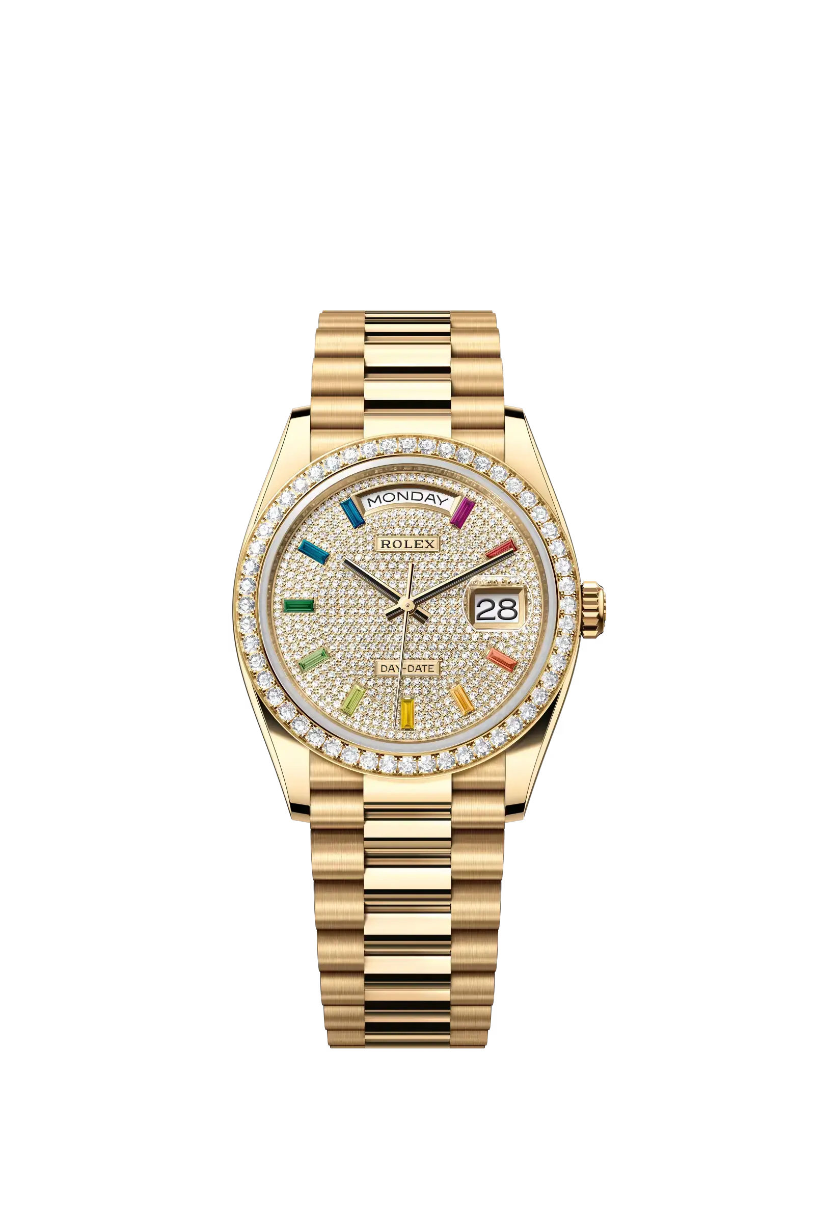 Day-Date 36  Oyster, 36 mm, yellow gold and diamonds  Reference 128348RBR — main photo