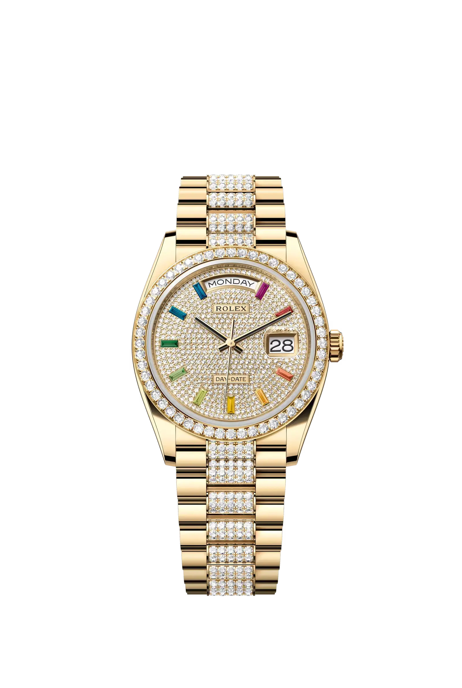Day-Date 36  Oyster, 36 mm, yellow gold and diamonds  Reference 128348RBR — main photo