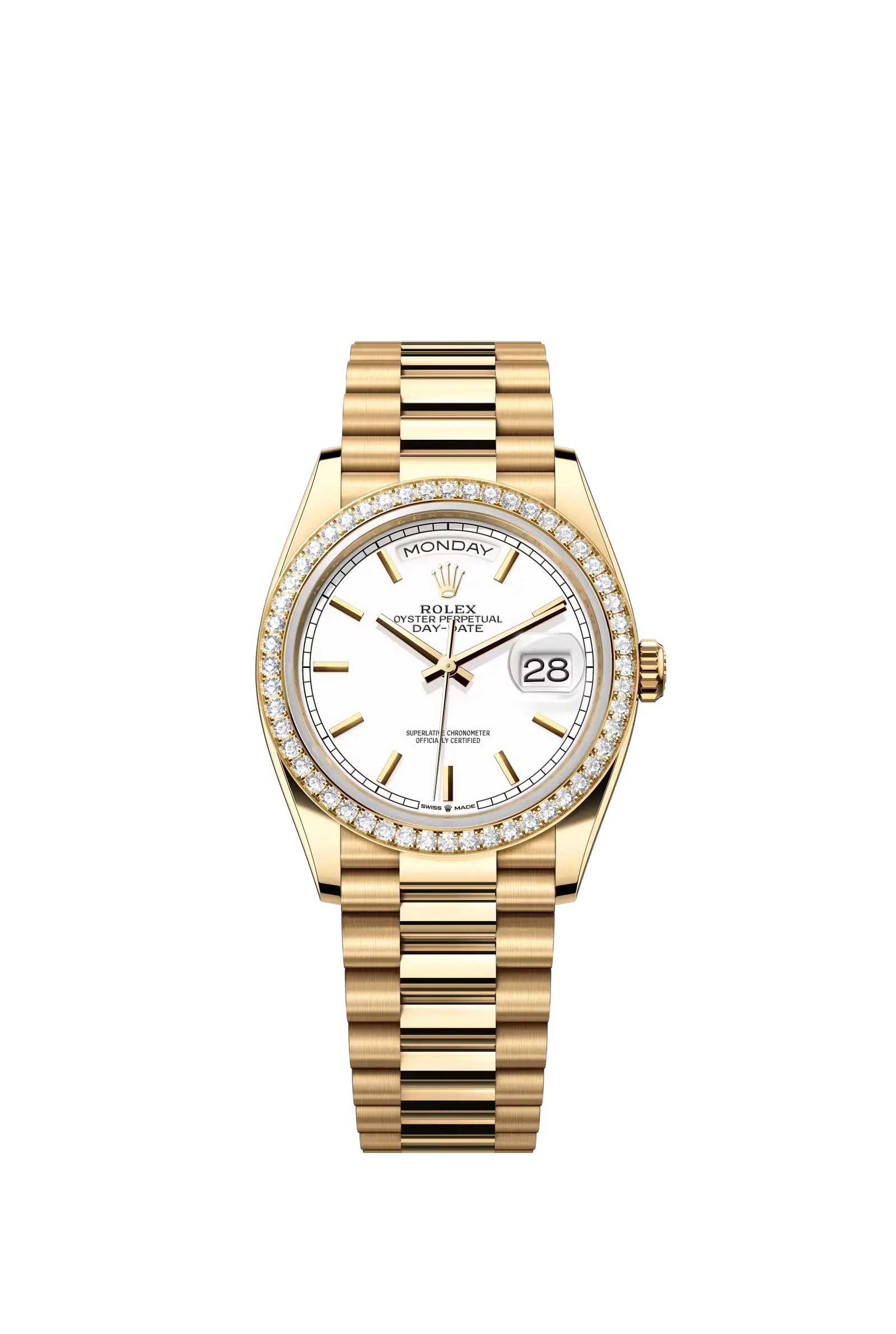 Day-Date 36  Oyster, 36 mm, yellow gold and diamonds  Reference 128348RBR — main photo
