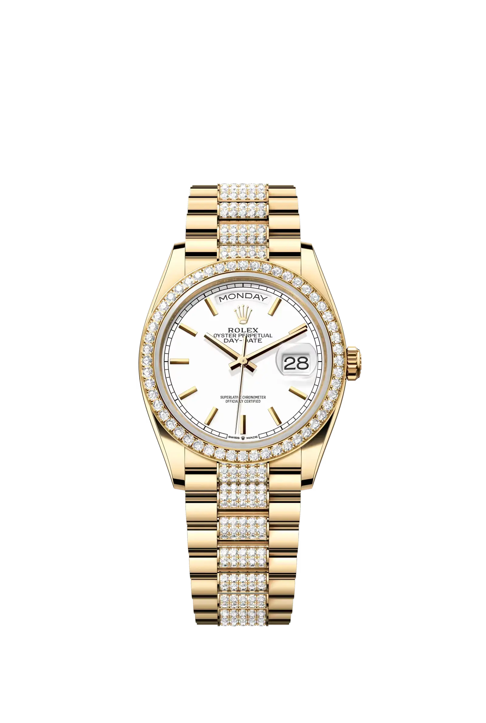 Day-Date 36  Oyster, 36 mm, yellow gold and diamonds  Reference 128348RBR — main photo