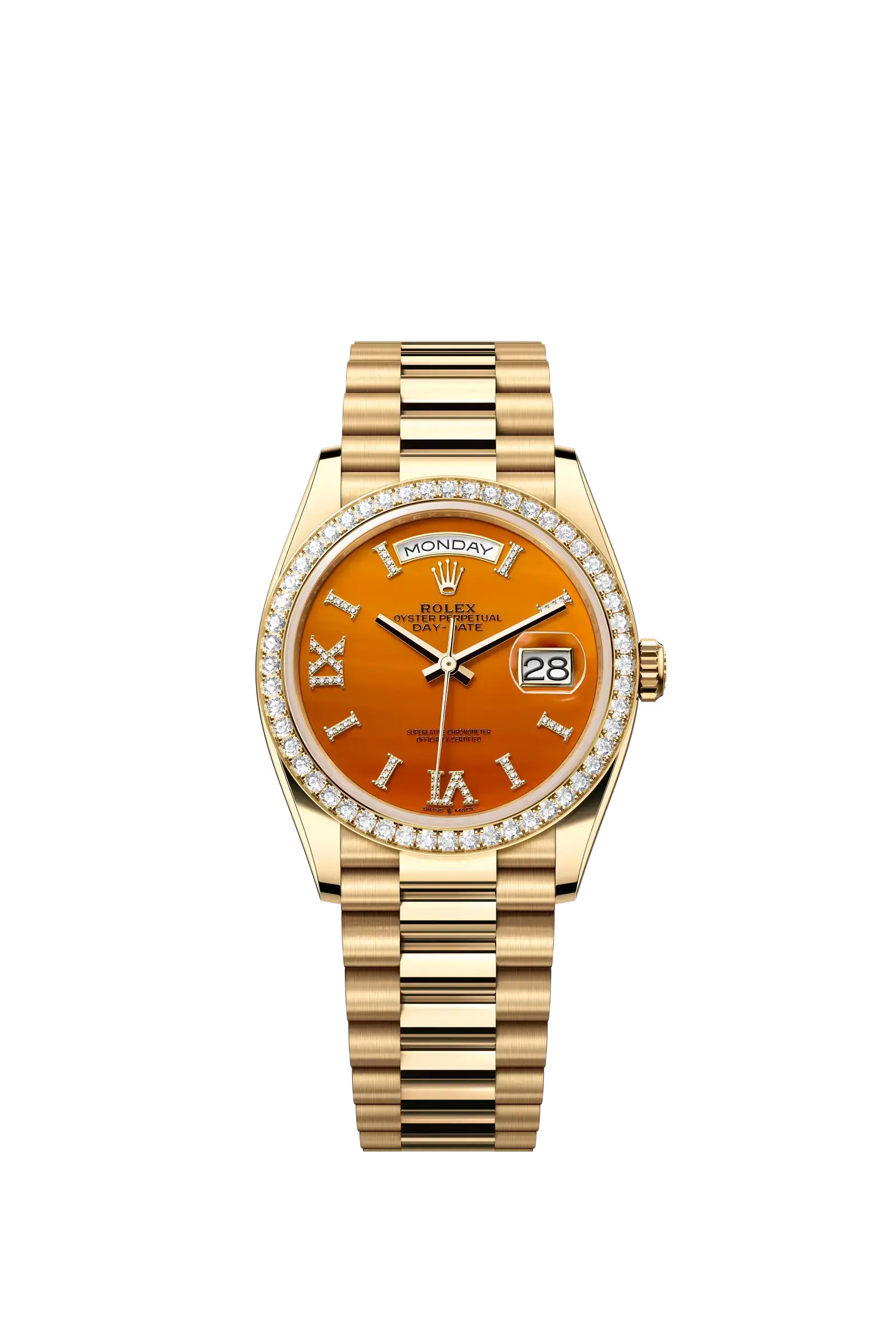 Day-Date 36  Oyster, 36 mm, yellow gold and diamonds  Reference 128348RBR — main photo