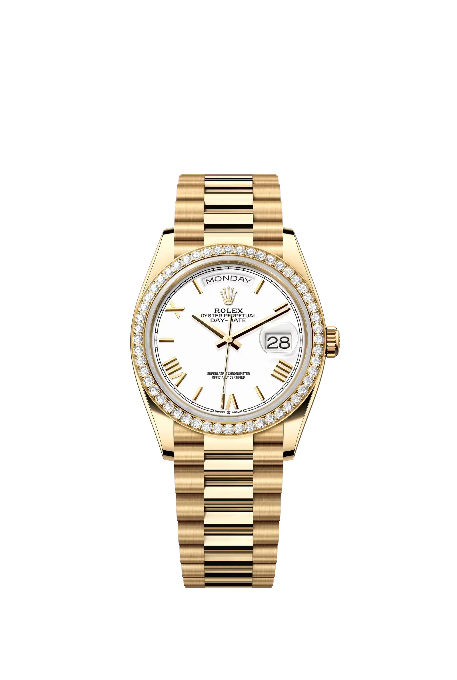 Day-Date 36  Oyster, 36 mm, yellow gold and diamonds  Reference 128348RBR
