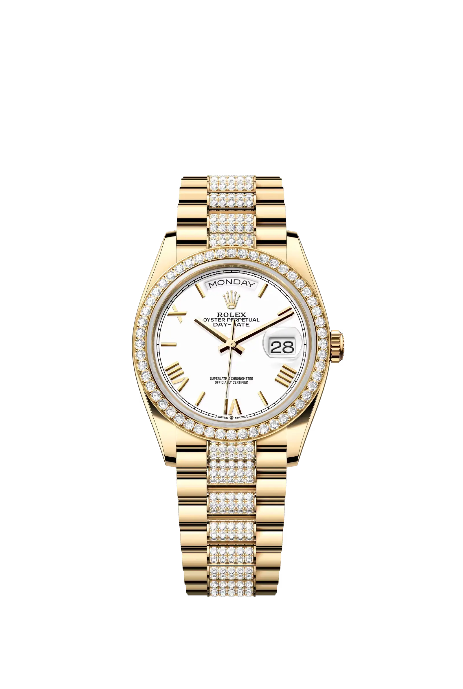 Day-Date 36  Oyster, 36 mm, yellow gold and diamonds  Reference 128348RBR