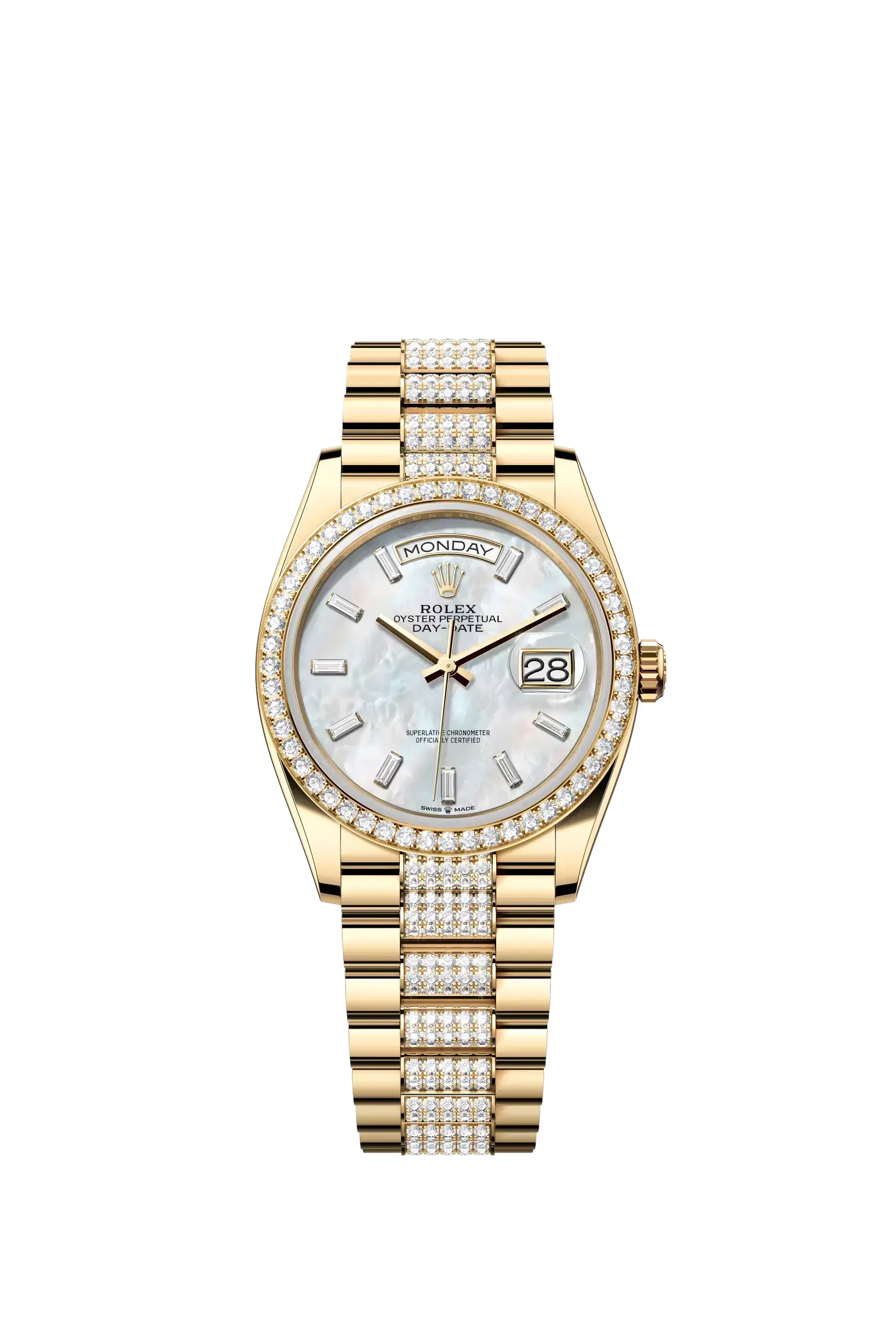 Day-Date 36  Oyster, 36 mm, yellow gold and diamonds  Reference 128348RBR — main photo