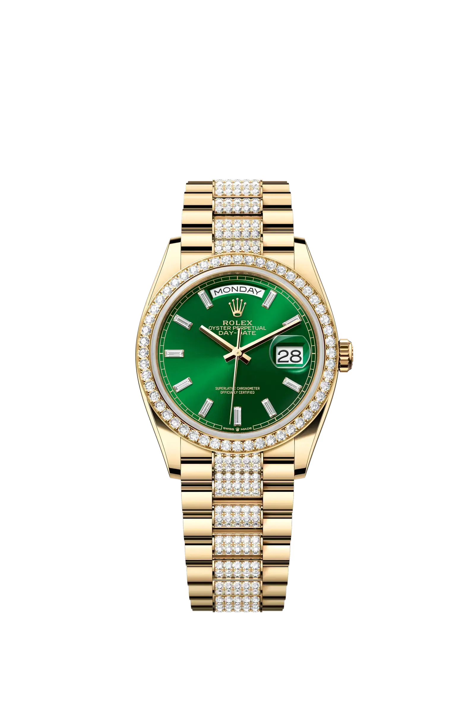 Day-Date 36  Oyster, 36 mm, yellow gold and diamonds  Reference 128348RBR — main photo