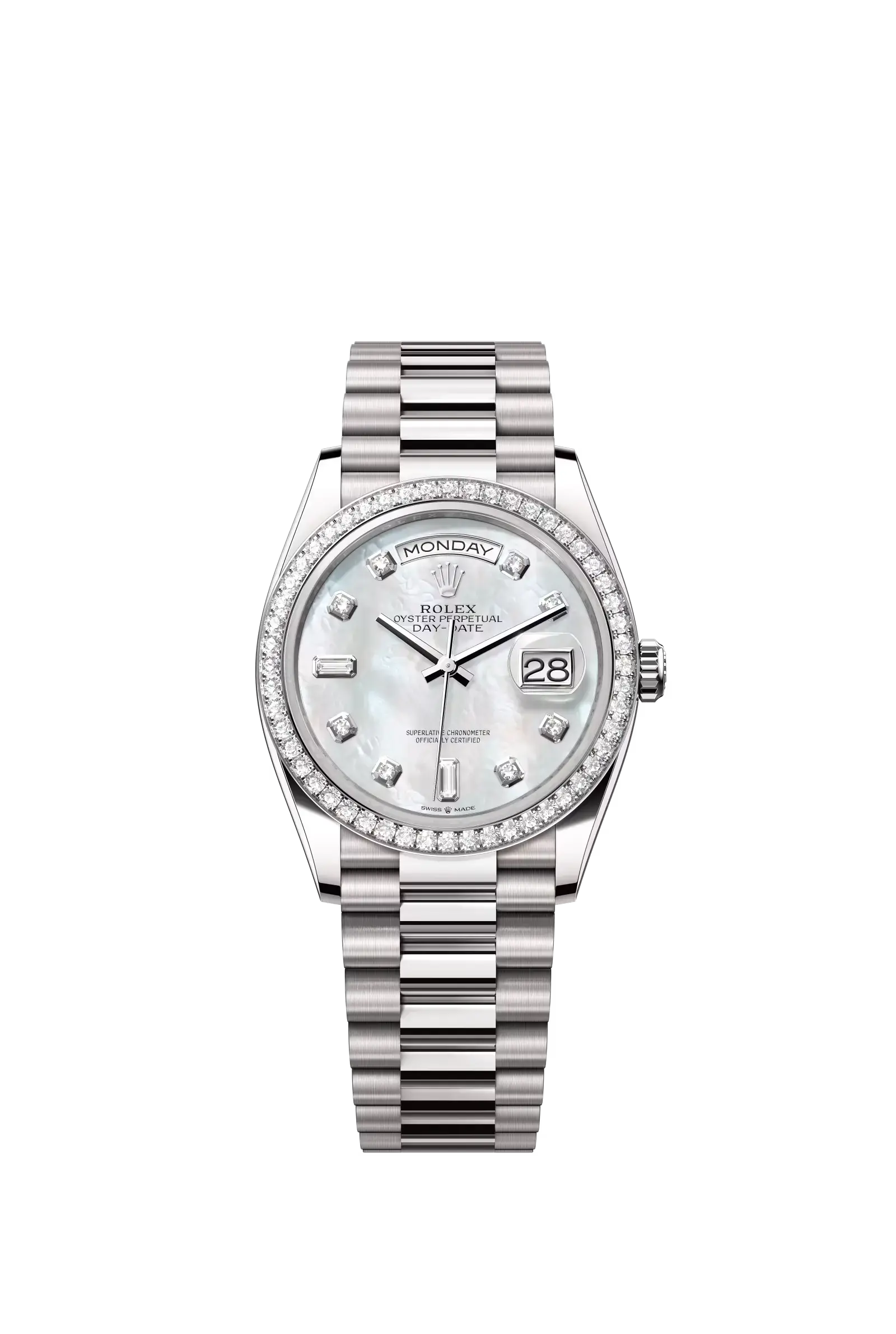 Day-Date 36  Oyster, 36 mm, white gold and diamonds  Reference 128349RBR — main photo