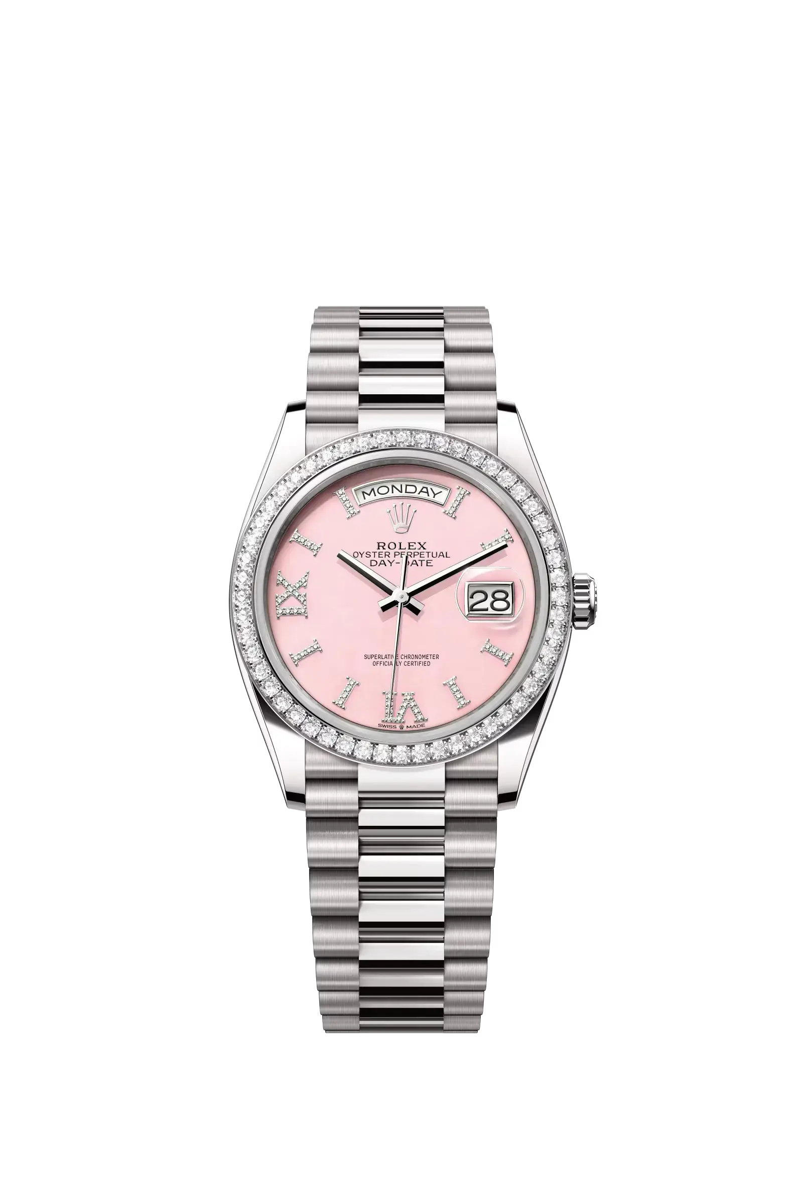 Day-Date 36  Oyster, 36 mm, white gold and diamonds  Reference 128349RBR — main photo