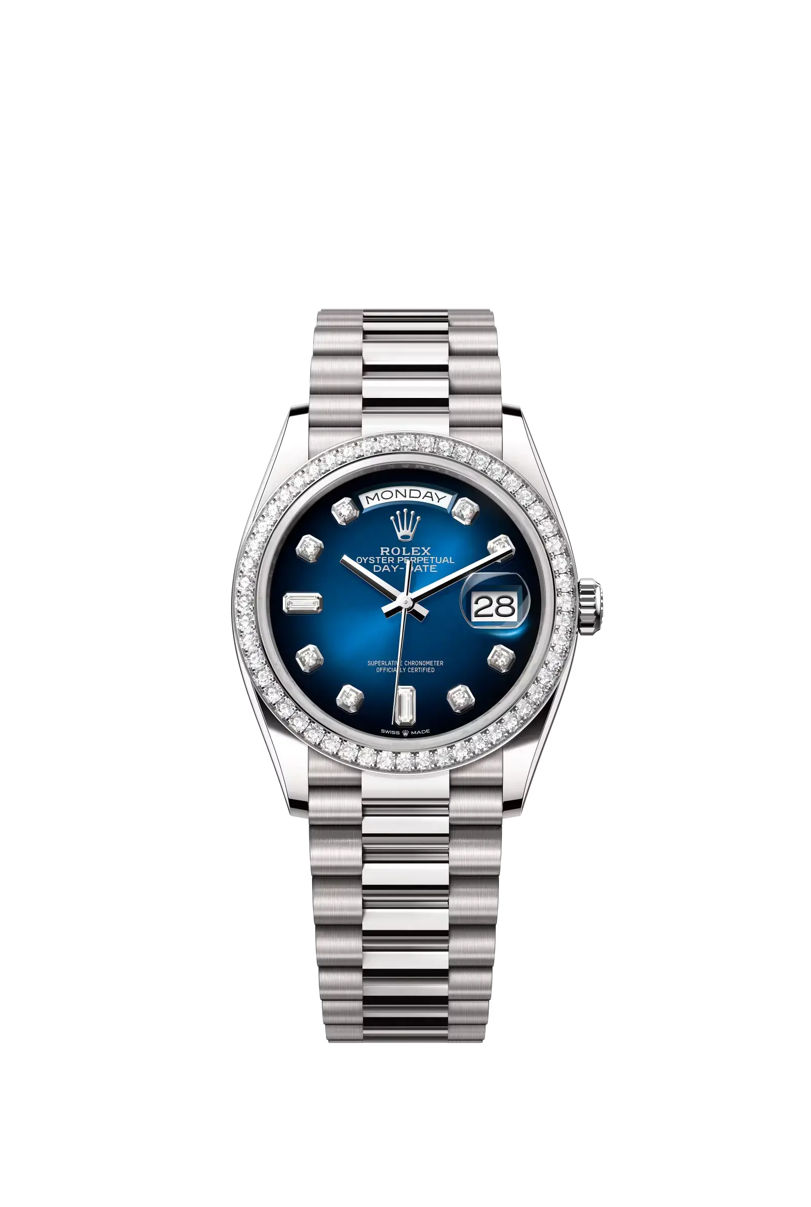 Day-Date 36  Oyster, 36 mm, white gold and diamonds  Reference 128349RBR — main photo