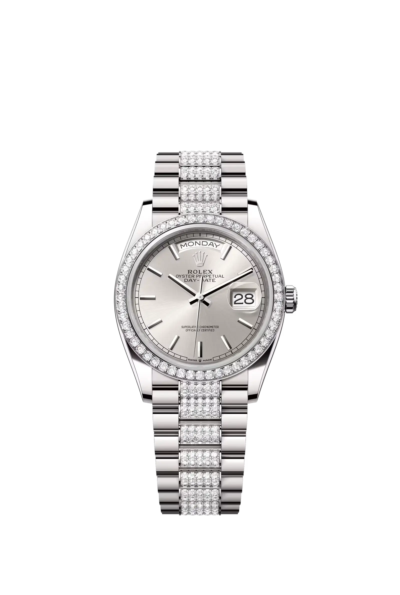 Day-Date 36  Oyster, 36 mm, white gold and diamonds  Reference 128349RBR — main photo