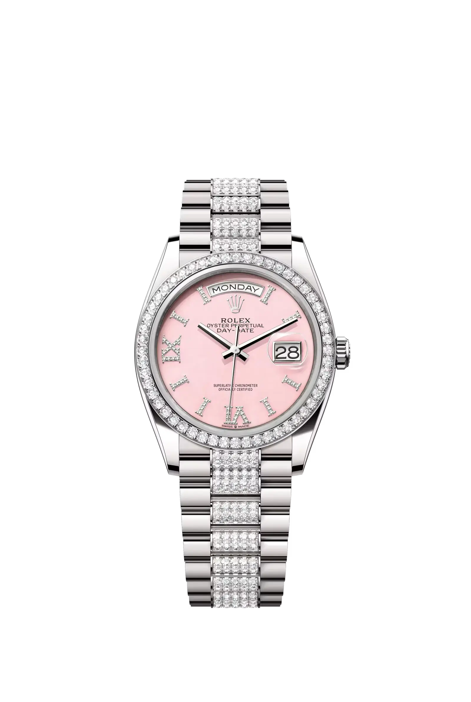 Day-Date 36  Oyster, 36 mm, white gold and diamonds  Reference 128349RBR — main photo