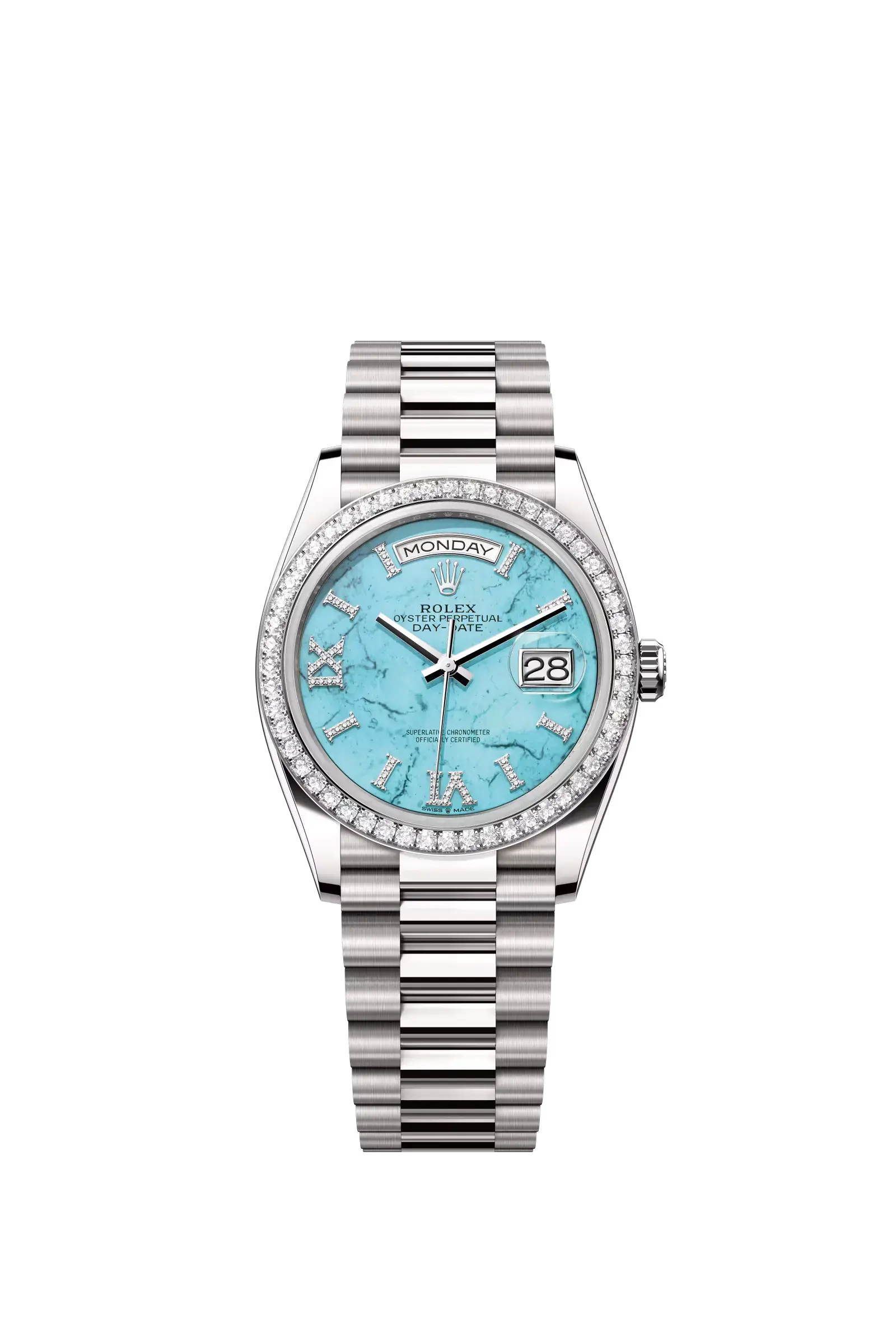 Day-Date 36  Oyster, 36 mm, white gold and diamonds  Reference 128349RBR — main photo
