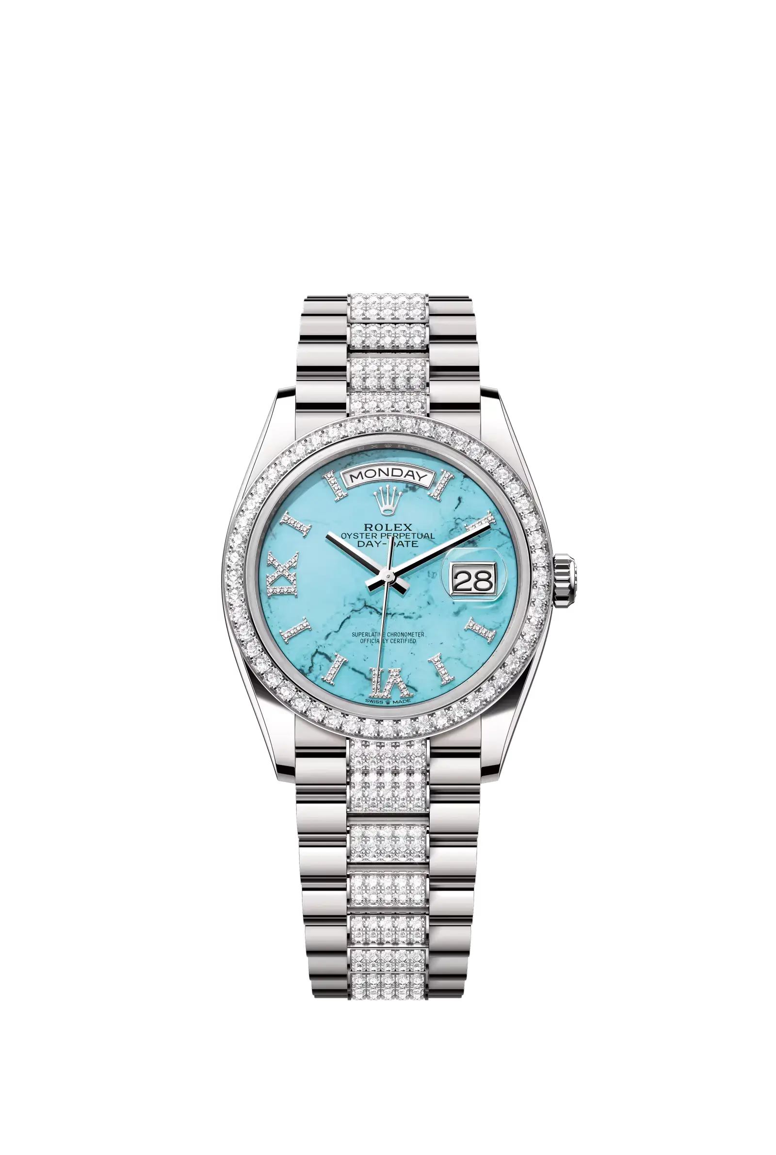 Day-Date 36  Oyster, 36 mm, white gold and diamonds  Reference 128349RBR — main photo