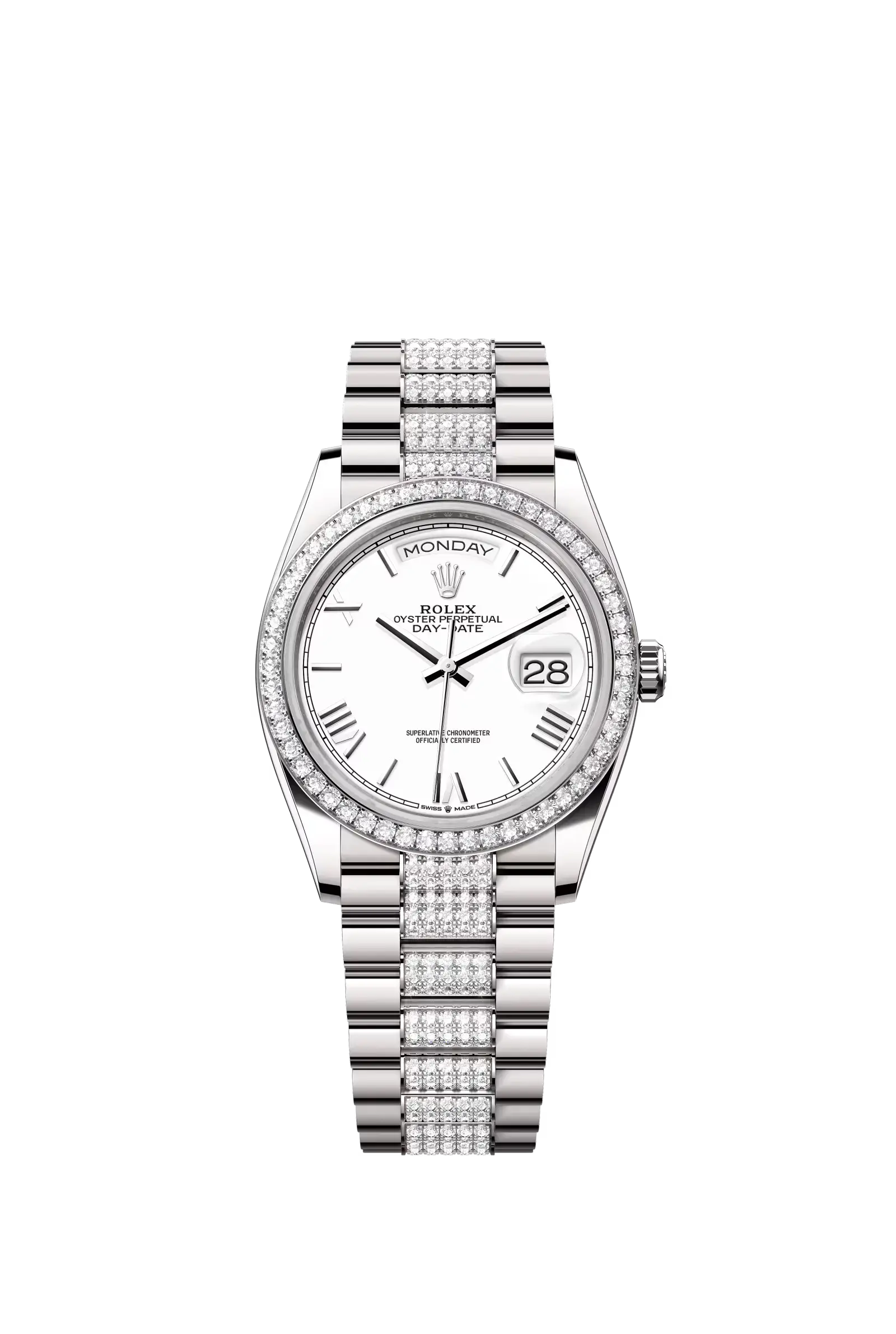 Day-Date 36  Oyster, 36 mm, white gold and diamonds  Reference 128349RBR — main photo