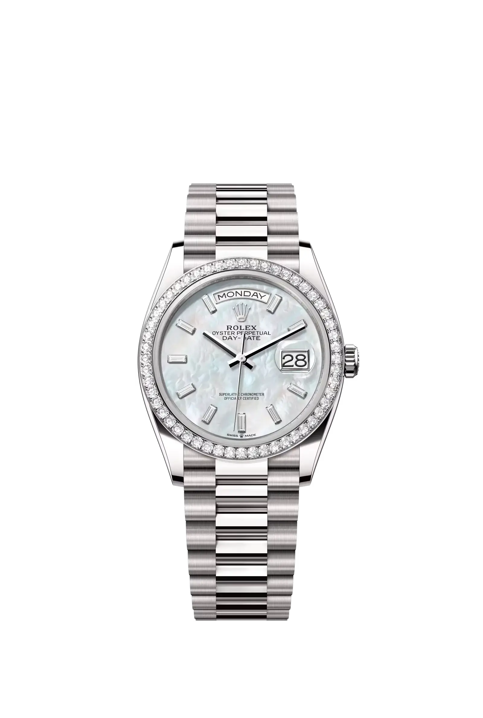 Day-Date 36  Oyster, 36 mm, white gold and diamonds  Reference 128349RBR