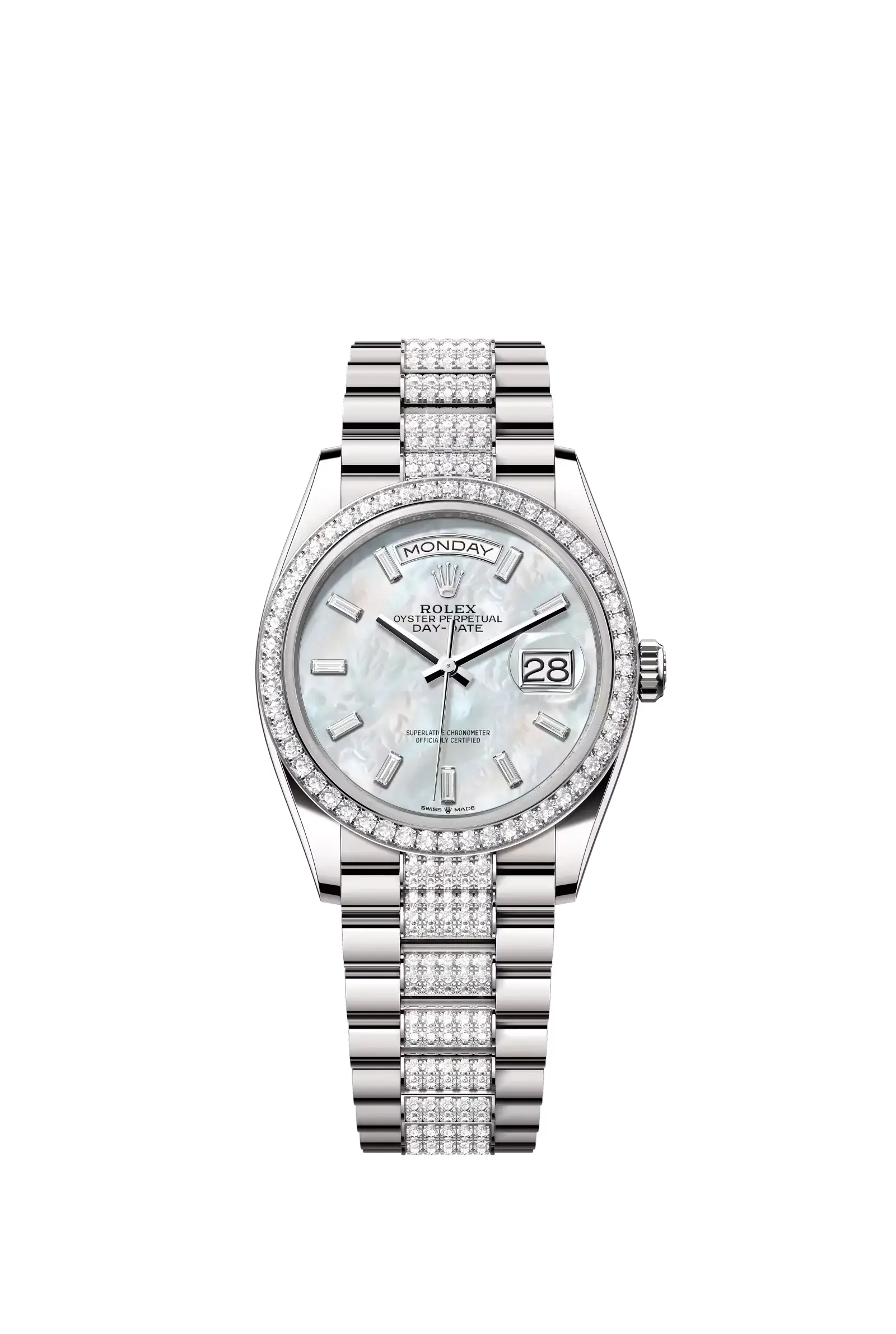 Day-Date 36  Oyster, 36 mm, white gold and diamonds  Reference 128349RBR