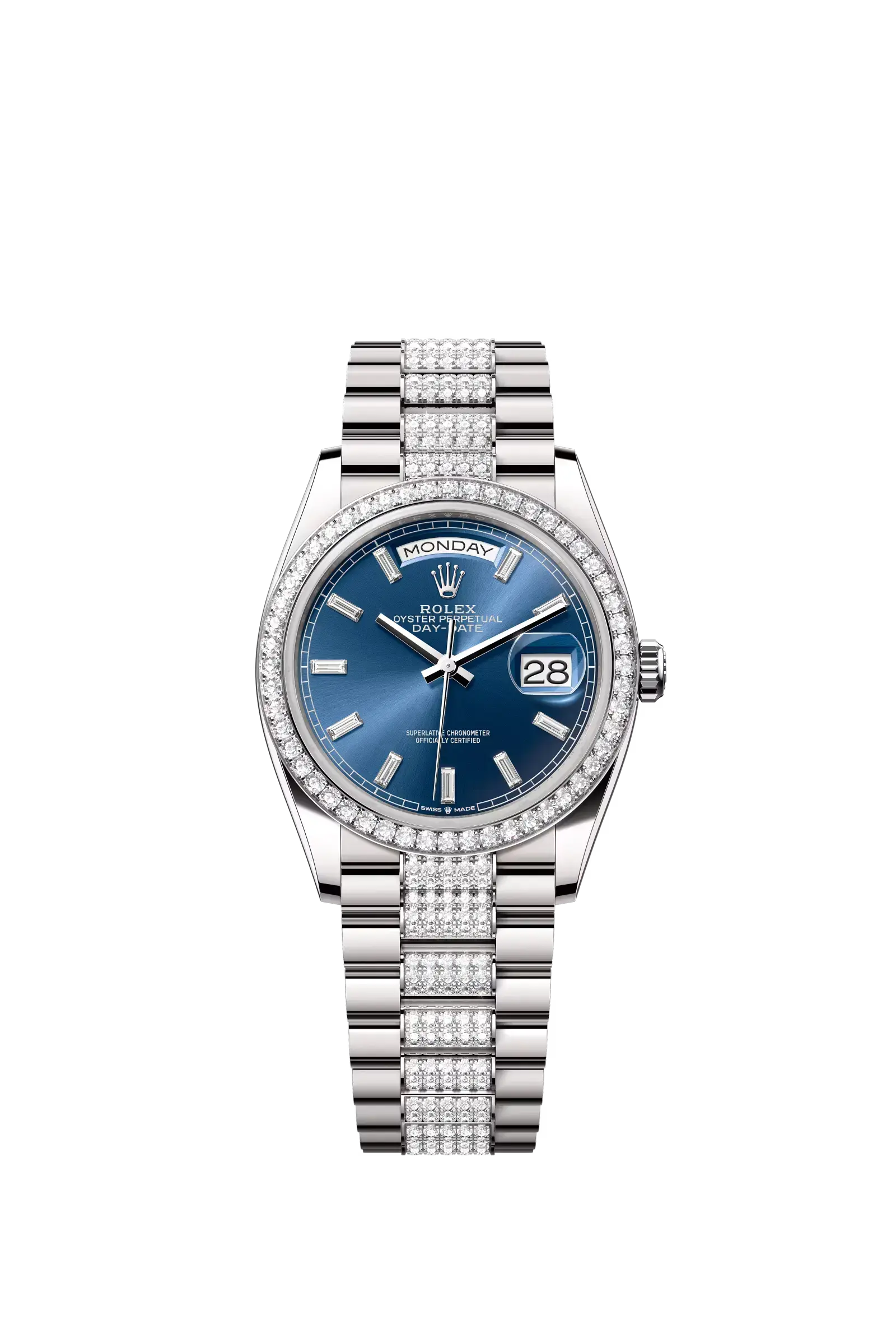 Day-Date 36  Oyster, 36 mm, white gold and diamonds  Reference 128349RBR