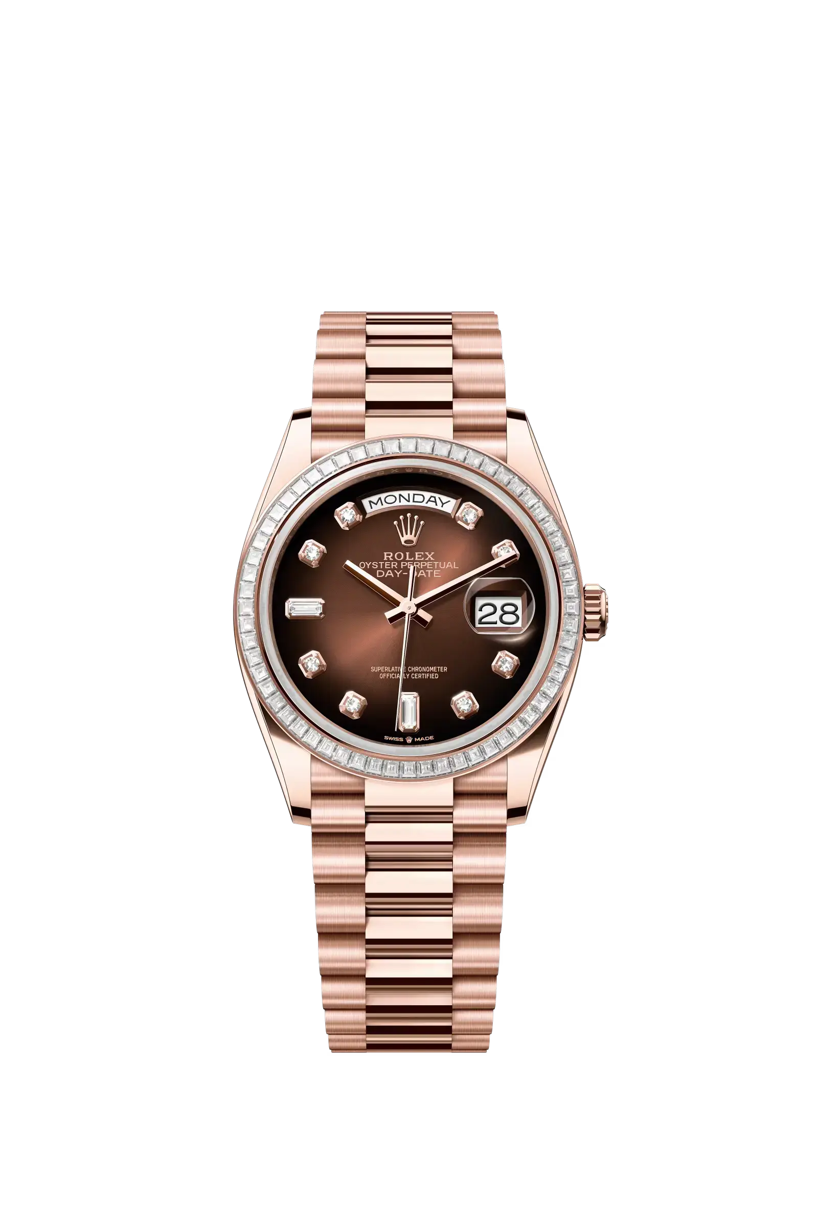 Day-Date 36  Oyster, 36 mm, Everose gold and diamonds  Reference 128395TBR