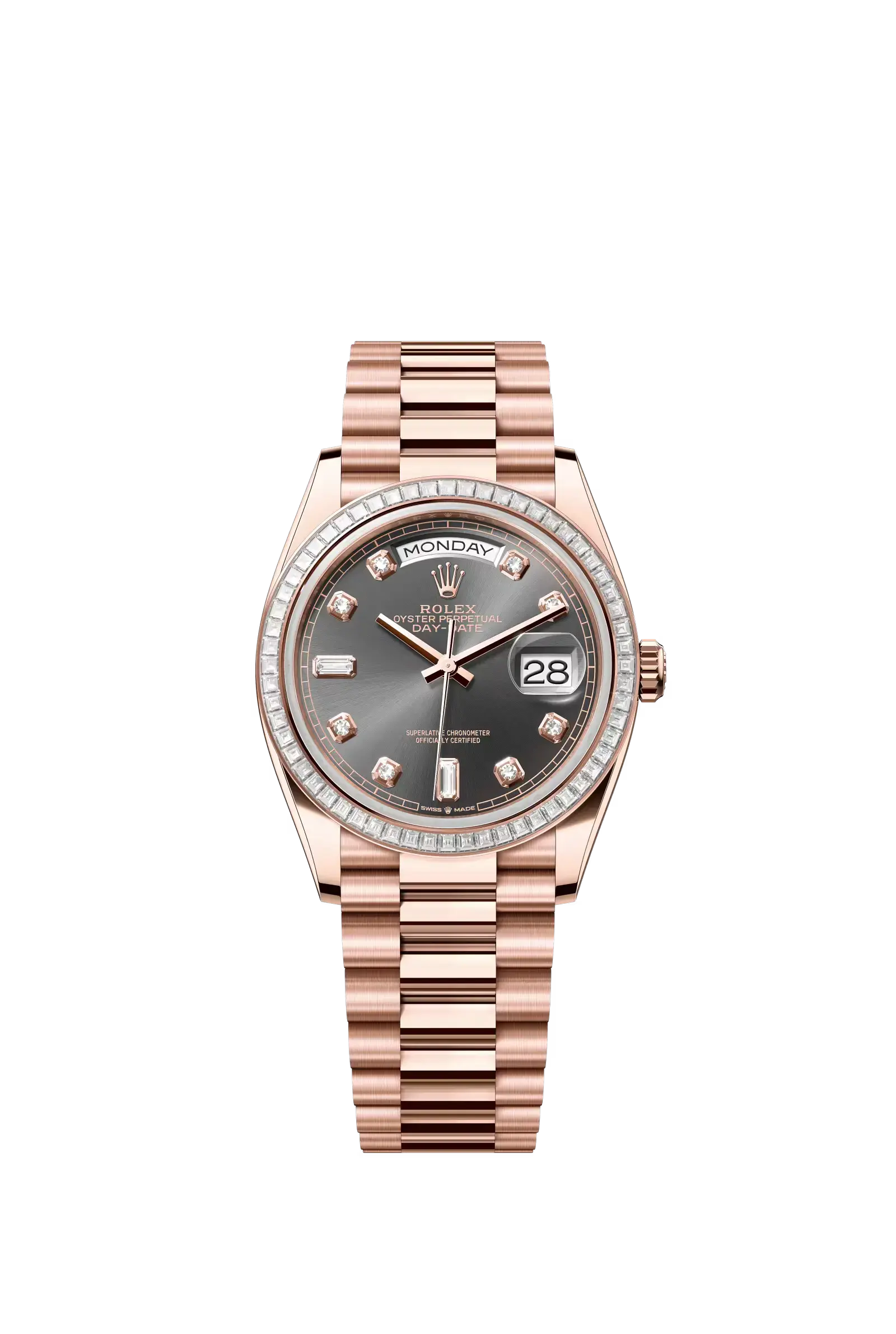 Day-Date 36  Oyster, 36 mm, Everose gold and diamonds  Reference 128395TBR