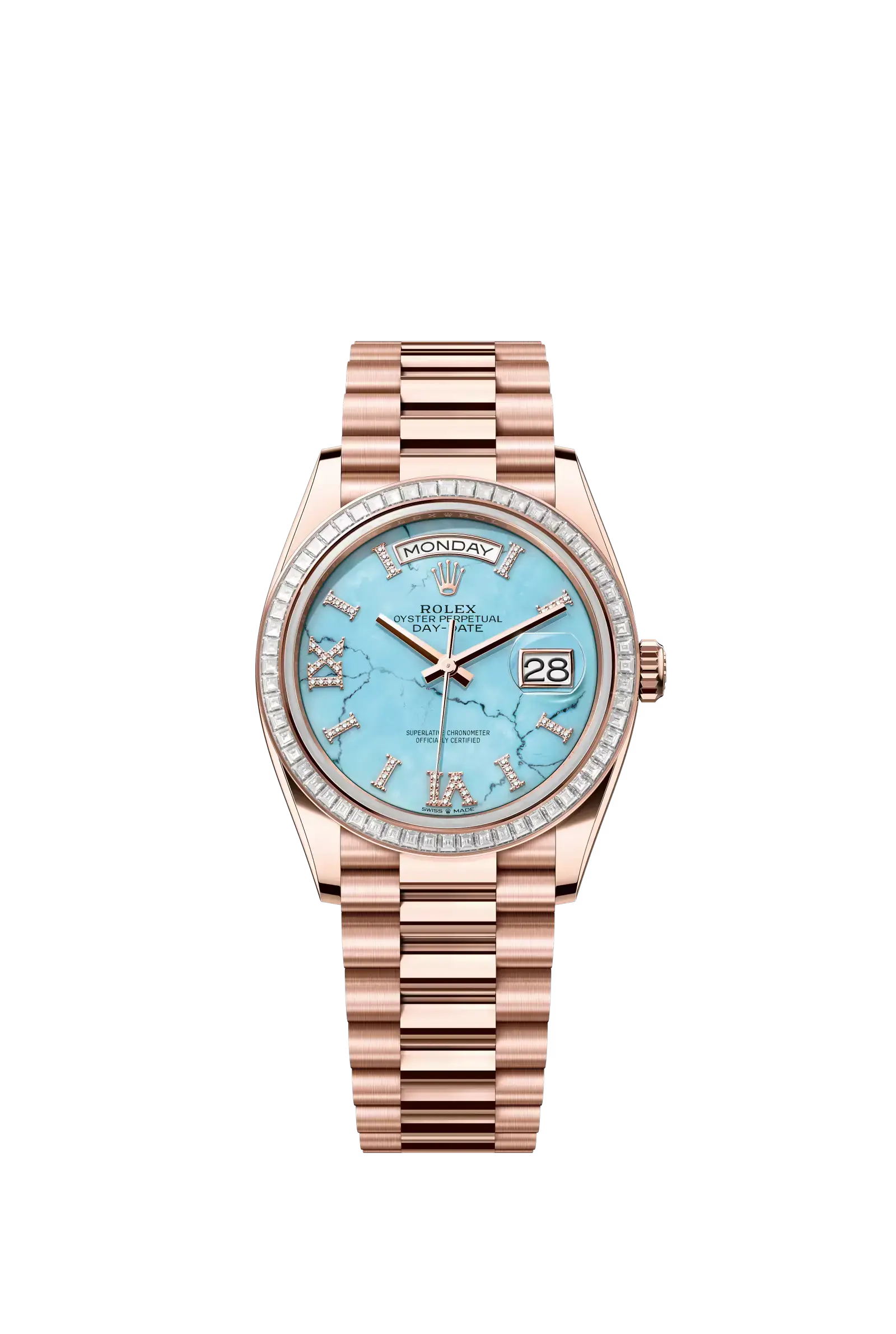Day-Date 36  Oyster, 36 mm, Everose gold and diamonds  Reference 128395TBR